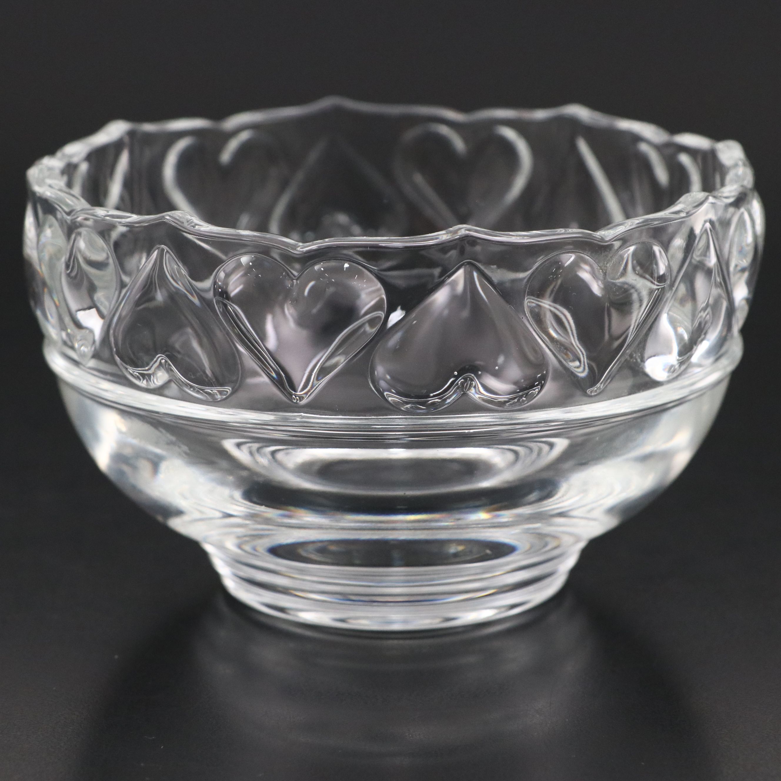 Tiffany & Co. Crystal Heart-Rimmed Bowl