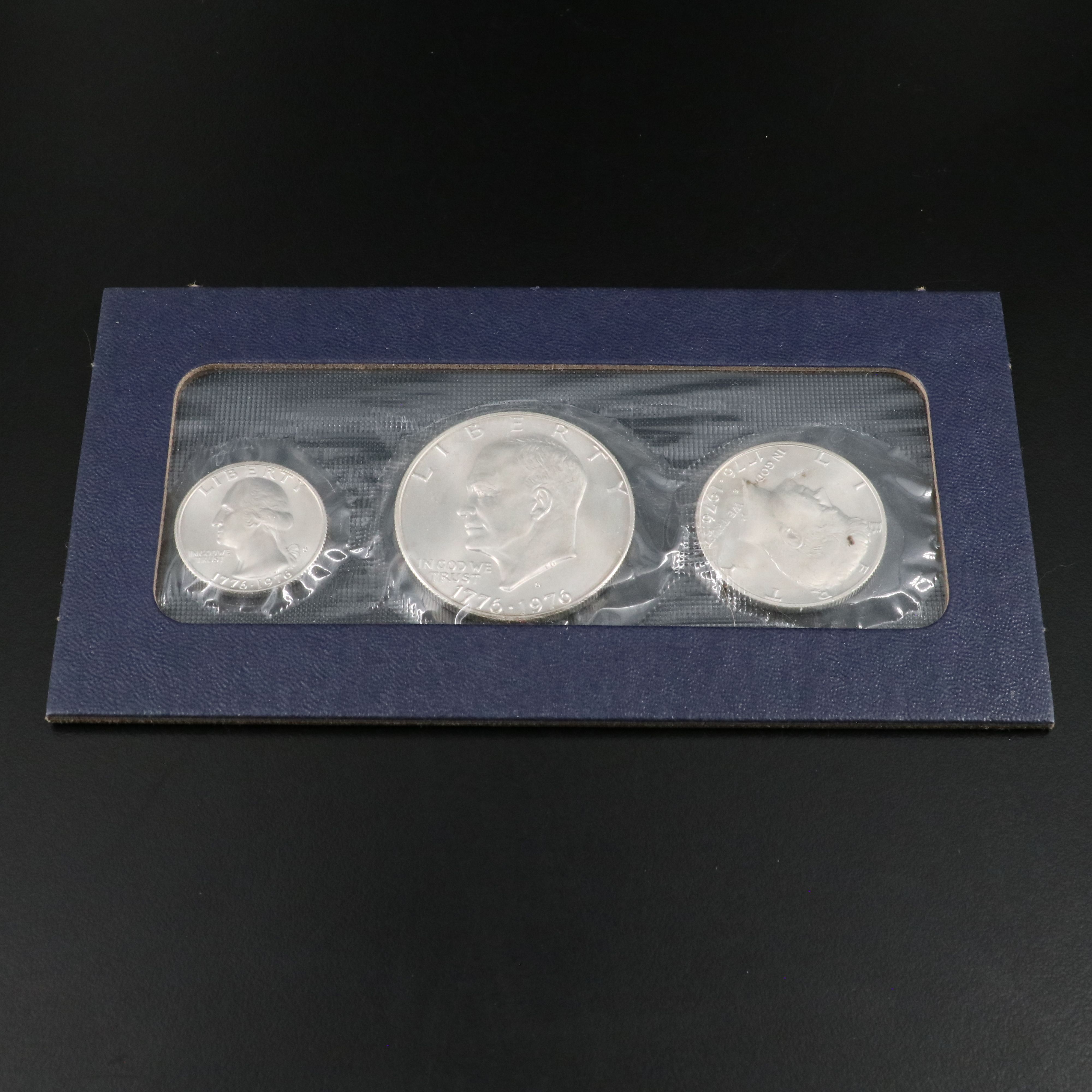 Twelve U.S. Bicentennial 3-Coin Silver Sets, Proof and Uncirculated