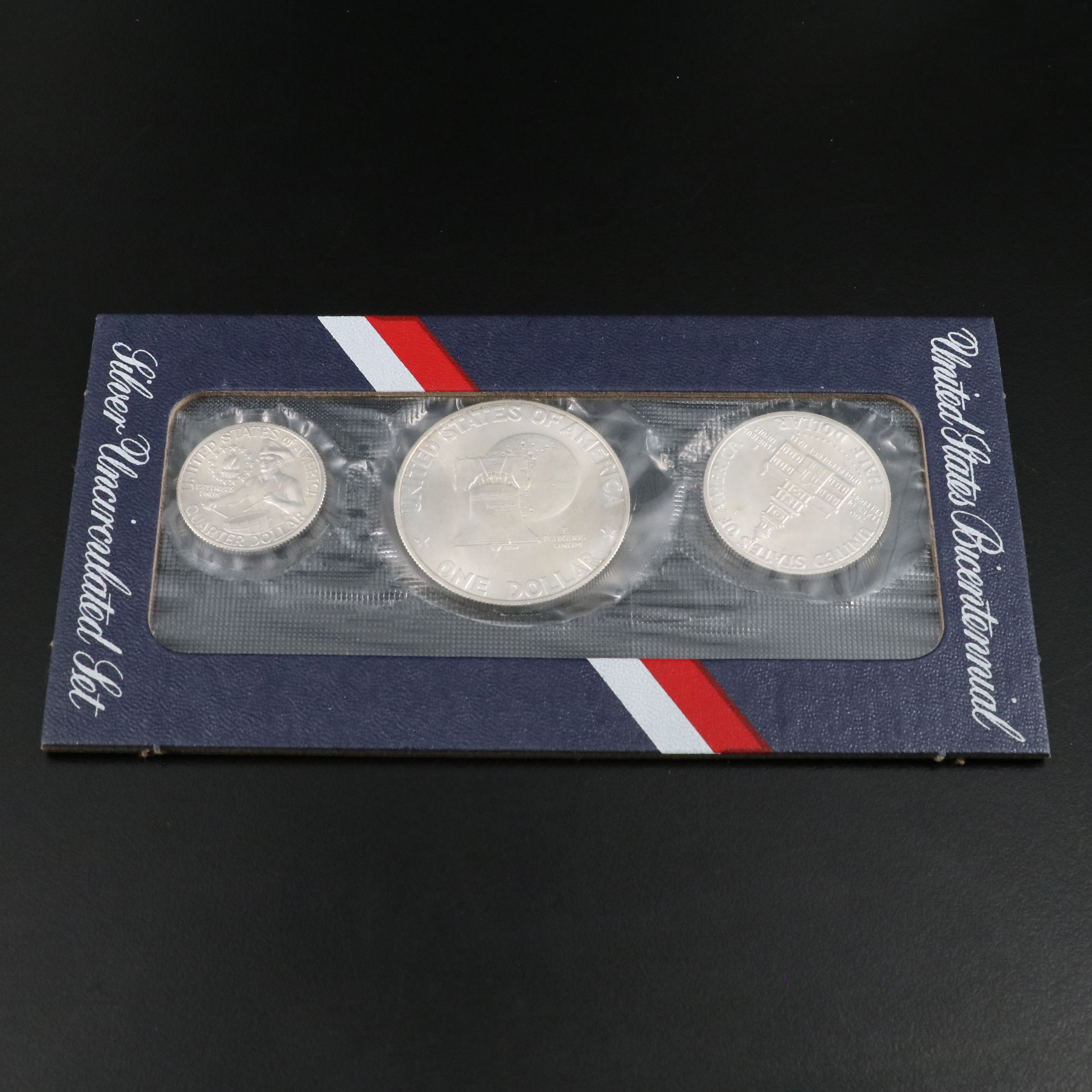 Twelve U.S. Bicentennial 3-Coin Silver Sets, Proof and Uncirculated