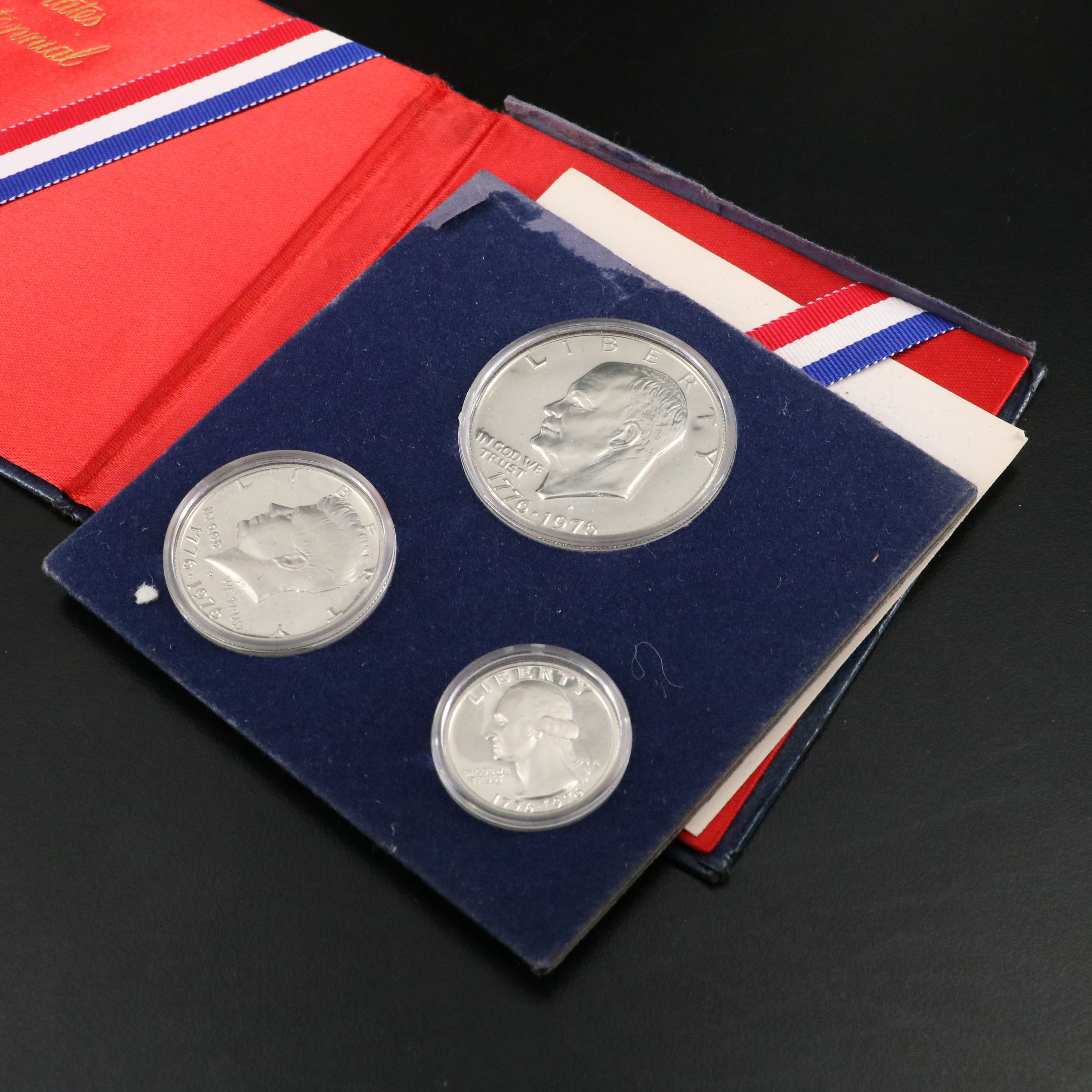 Twelve U.S. Bicentennial 3-Coin Silver Sets, Proof and Uncirculated