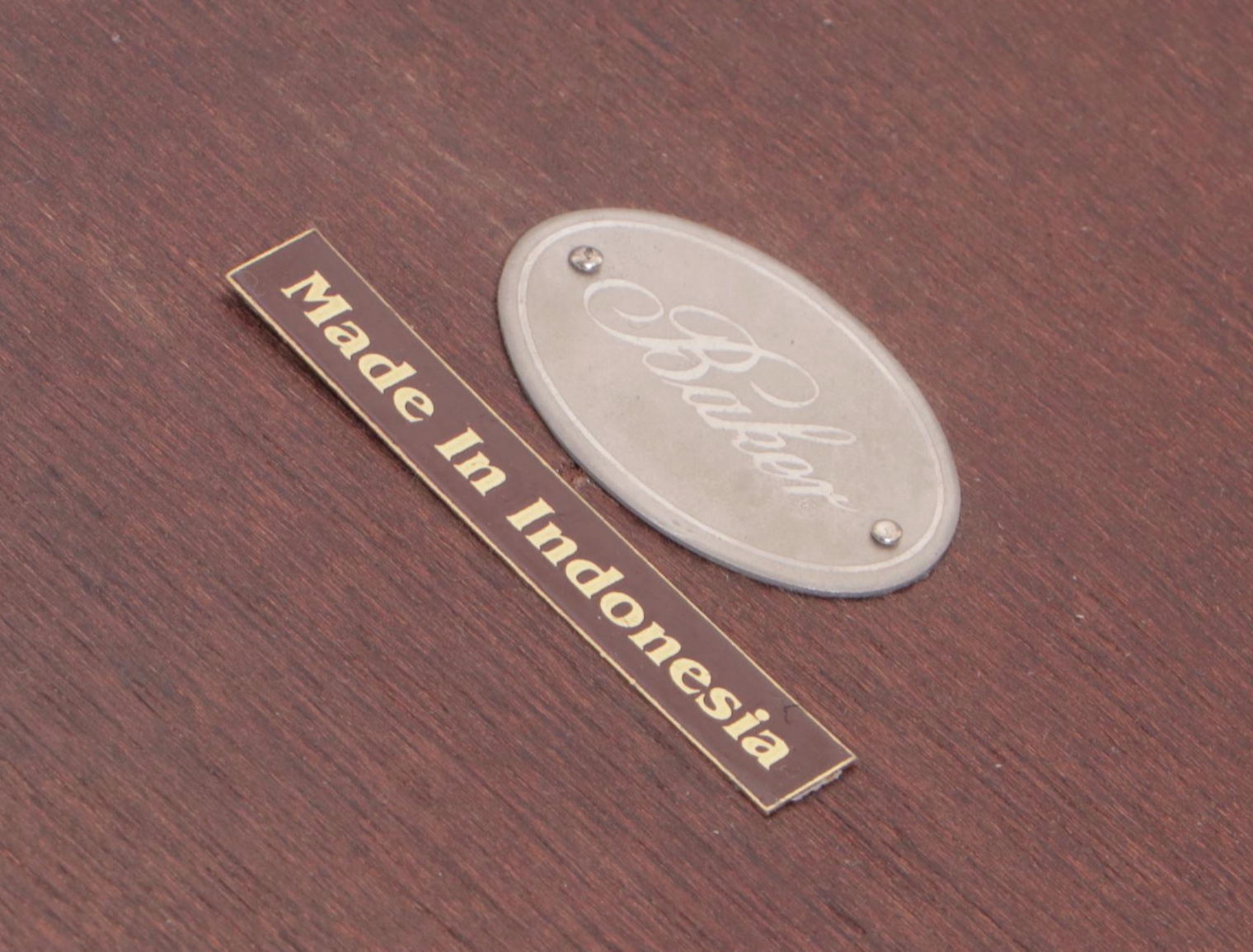 Baker Furniture Contemporary Mahogany Side Table