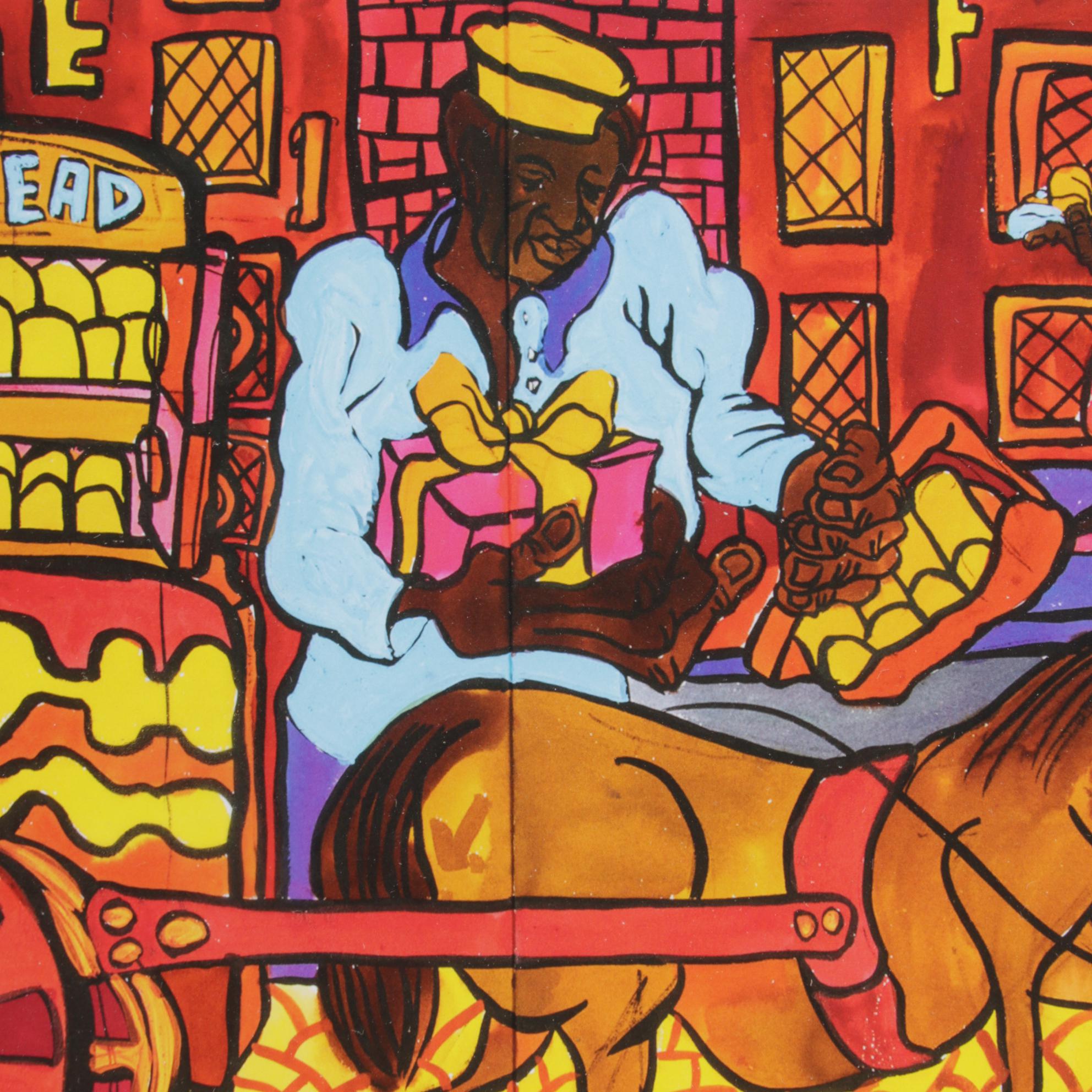 Giclée after Aminah Robinson "The Bread Man Bringing a Cake..." 1981