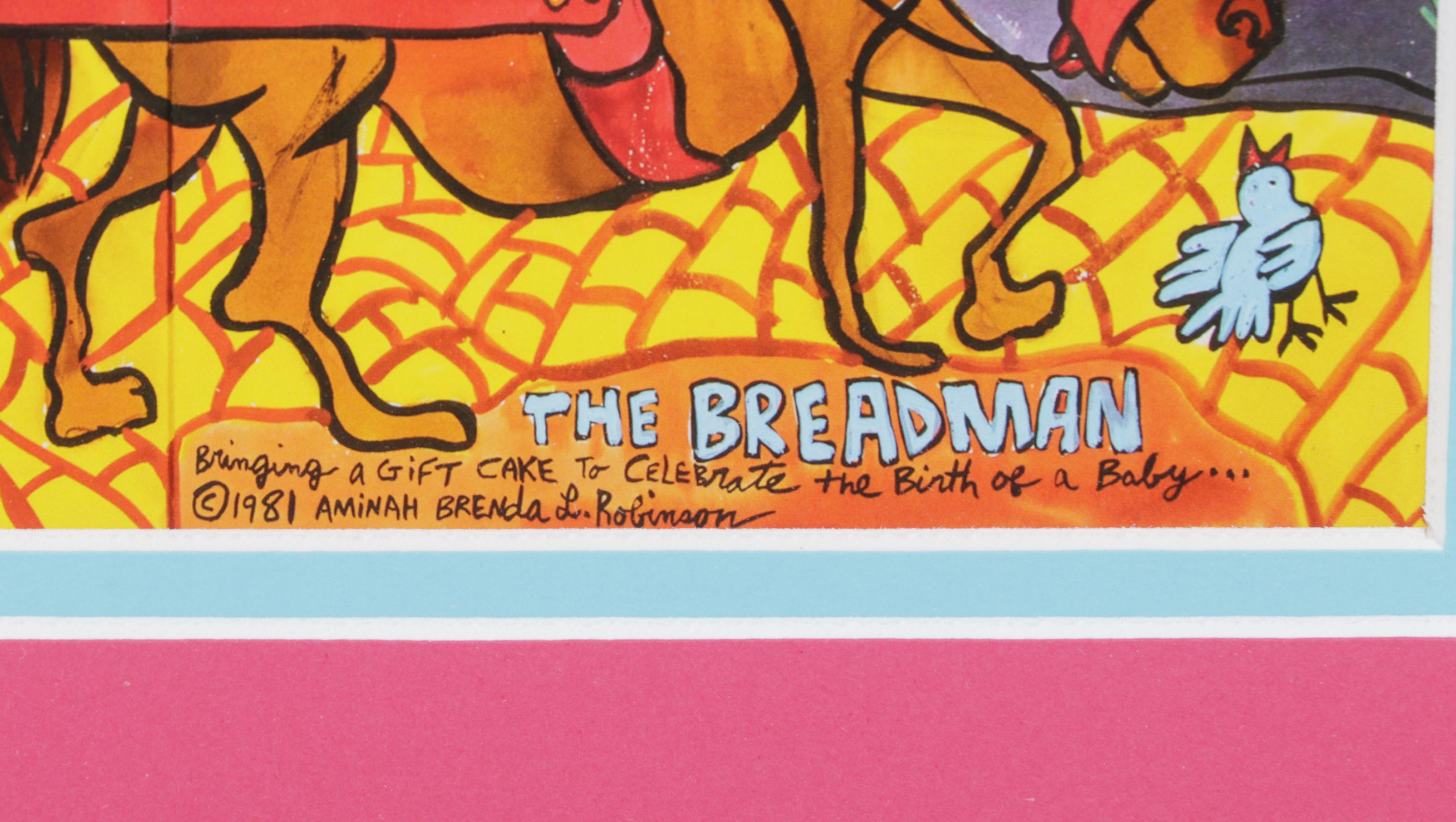 Giclée after Aminah Robinson "The Bread Man Bringing a Cake..." 1981