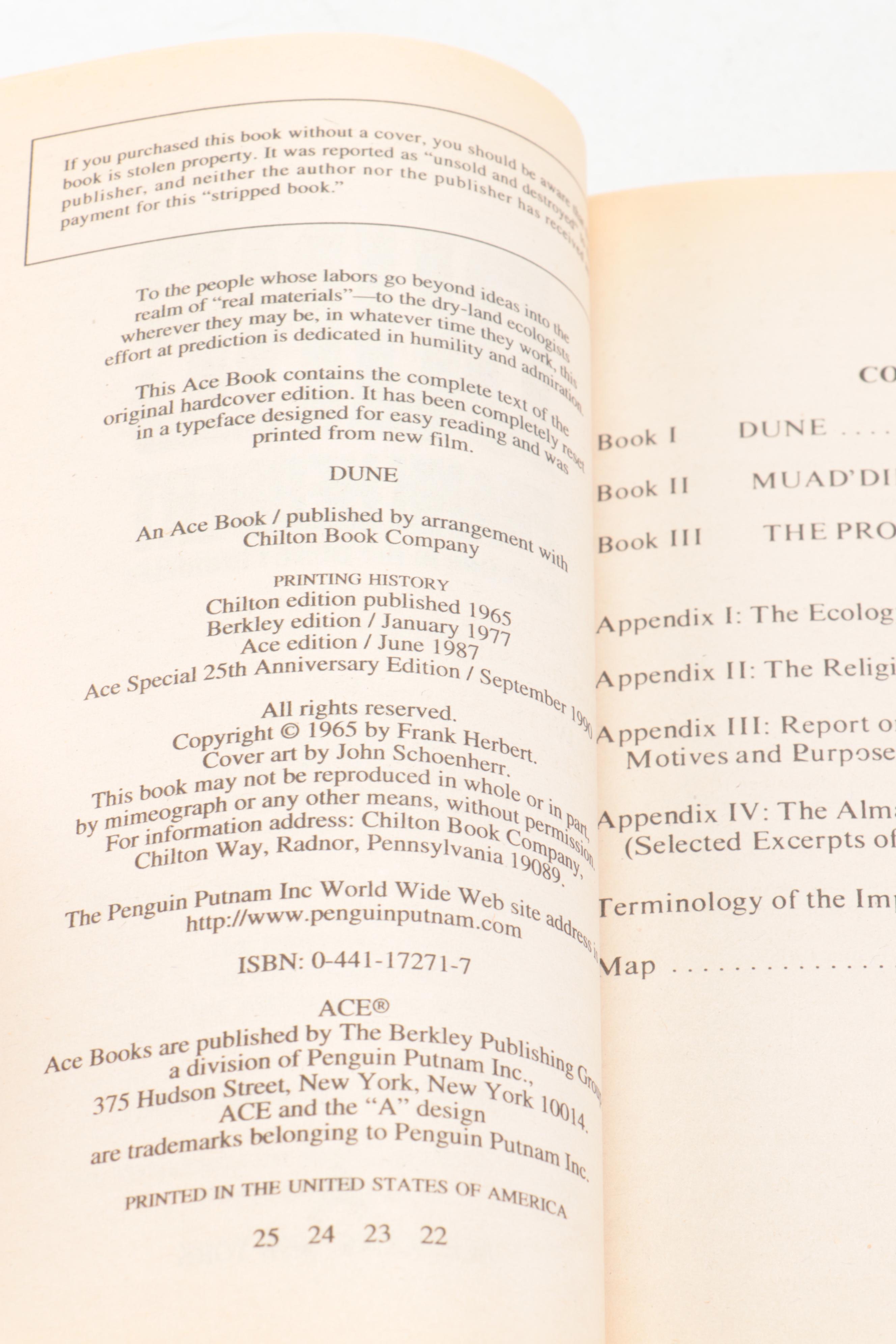 "Dune Chronicles" by Frank Herbert and More Science Fiction and Manga Books