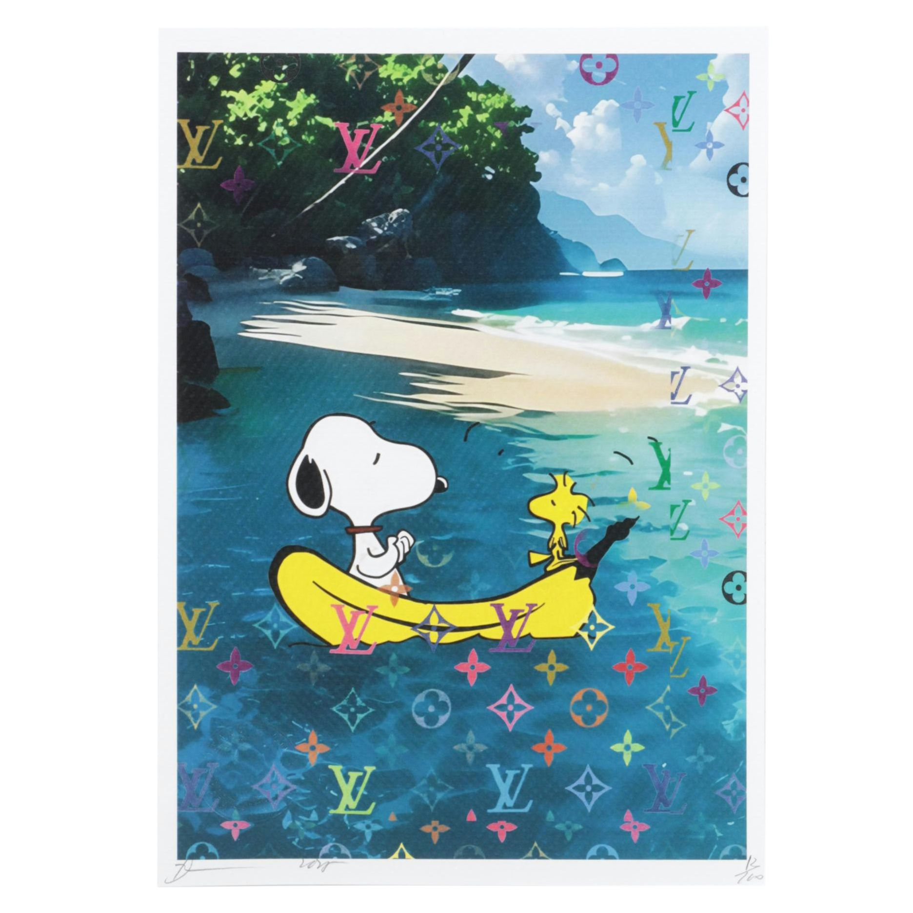 Death NYC Pop Art Graphic Print Snoopy x Louis Vuitton, 2025