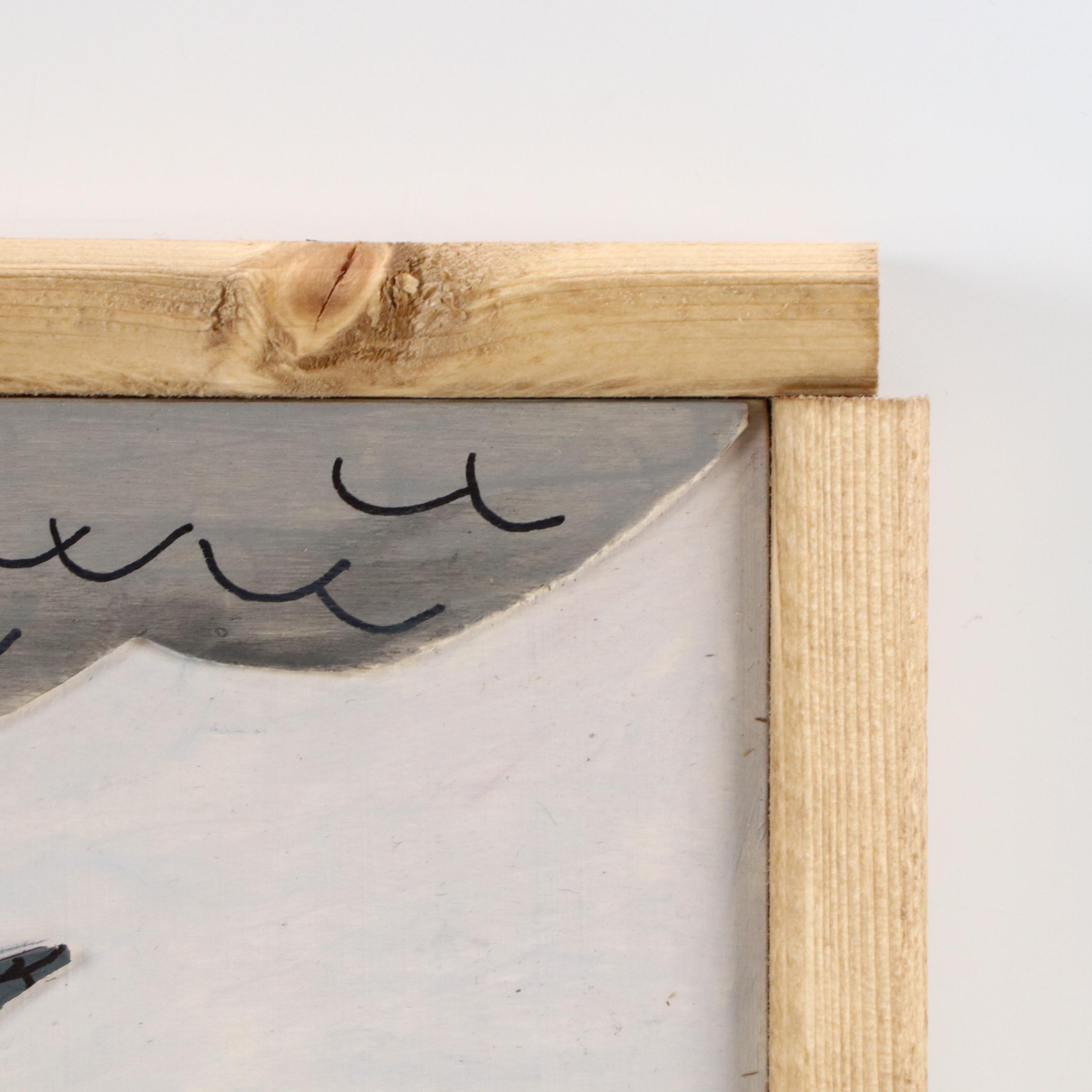 Aaron Wooten Stylized Dimensional Seascape Acrylic Painting "The Storm," 2025