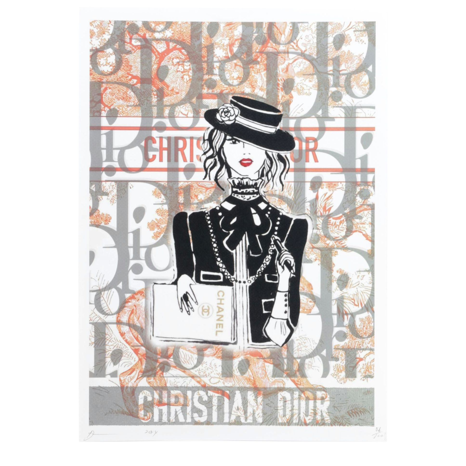 Death NYC Pop Art Homage to Christian Dior and Chanel, 2025