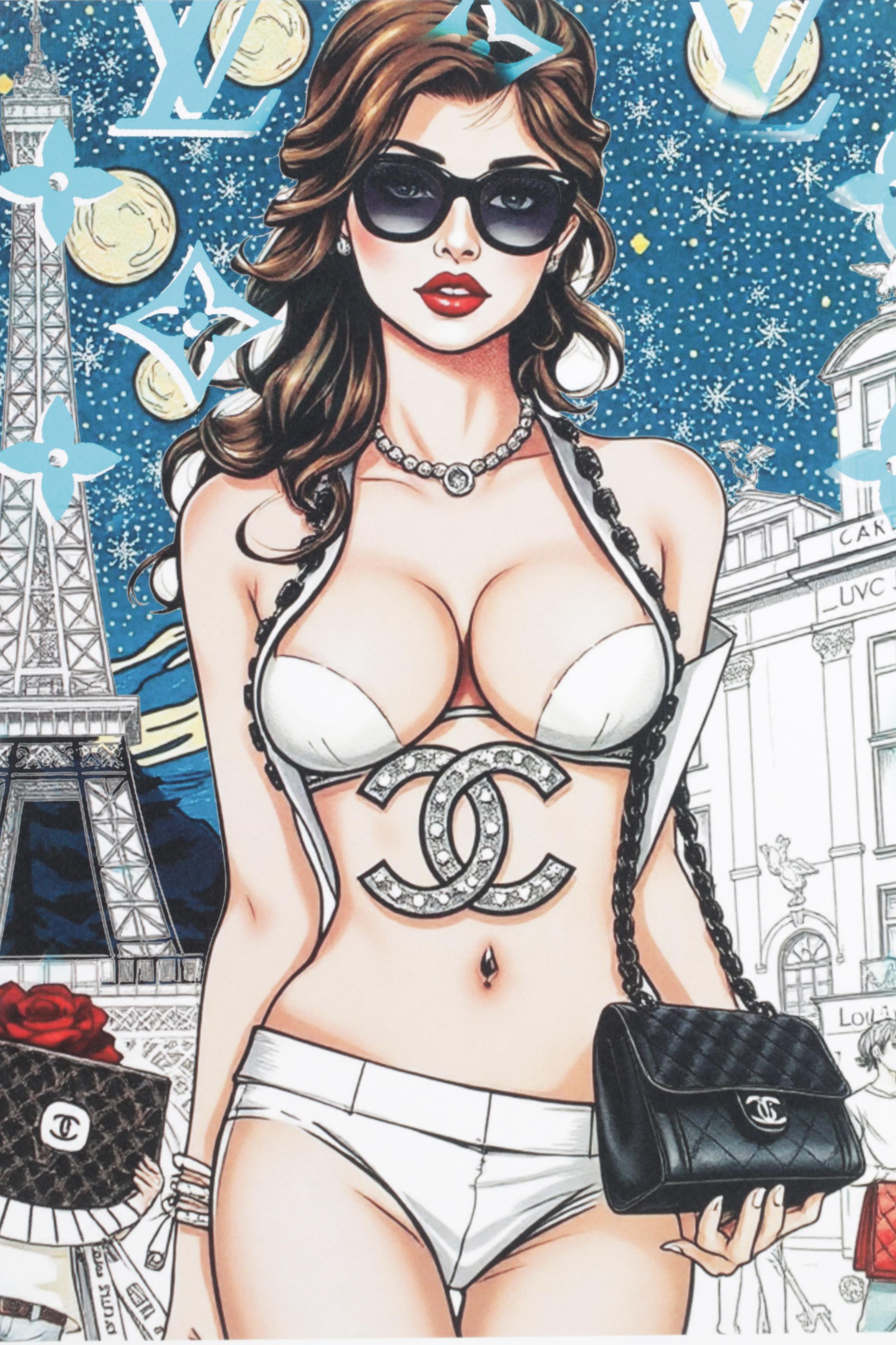 Death NYC Pop Art Homage to Coco Chanel x Louis Vuitton and Paris, 2025