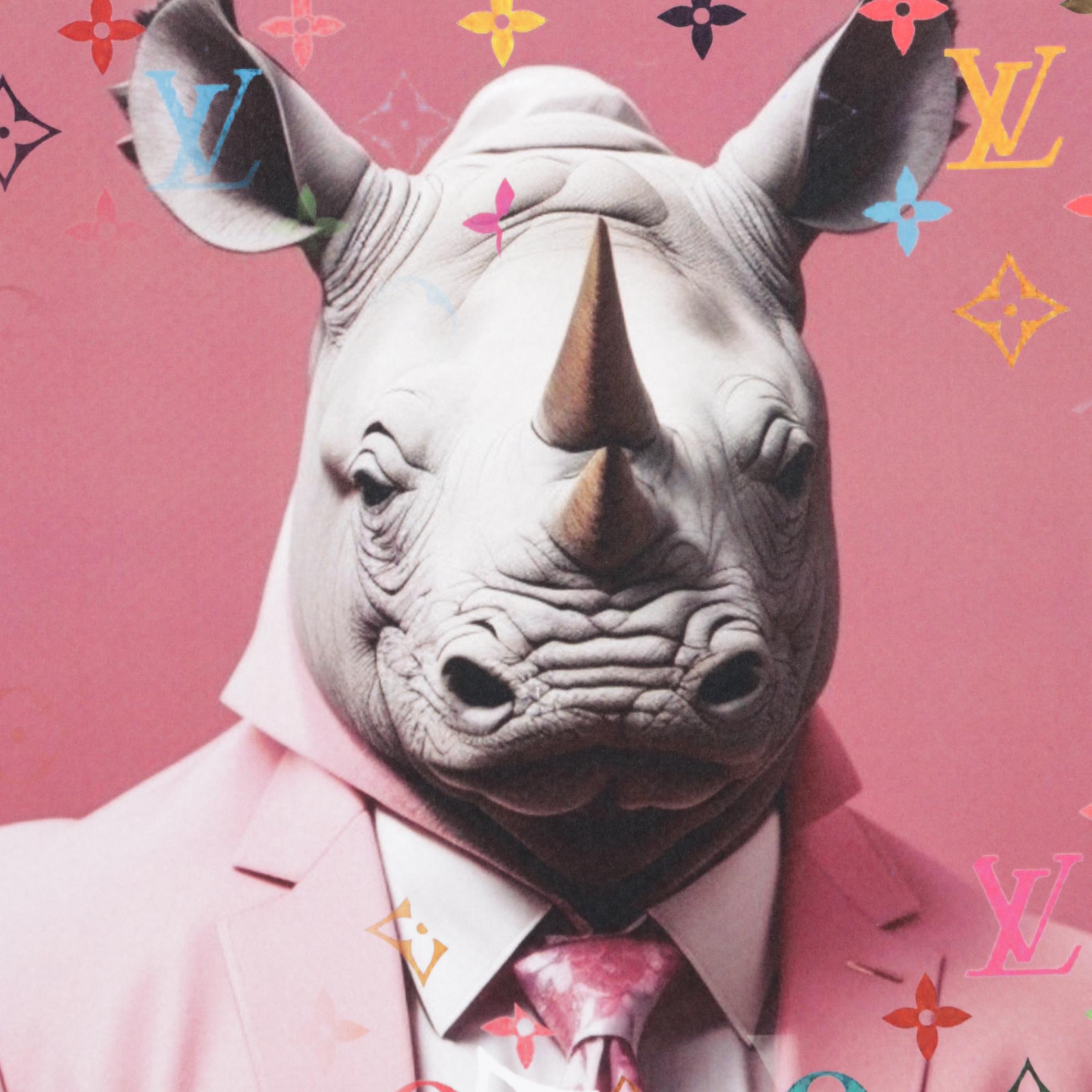 Death NYC Pop Art Graphic Print Homage to Louis Vuitton x Chanel & Rhino, 2025