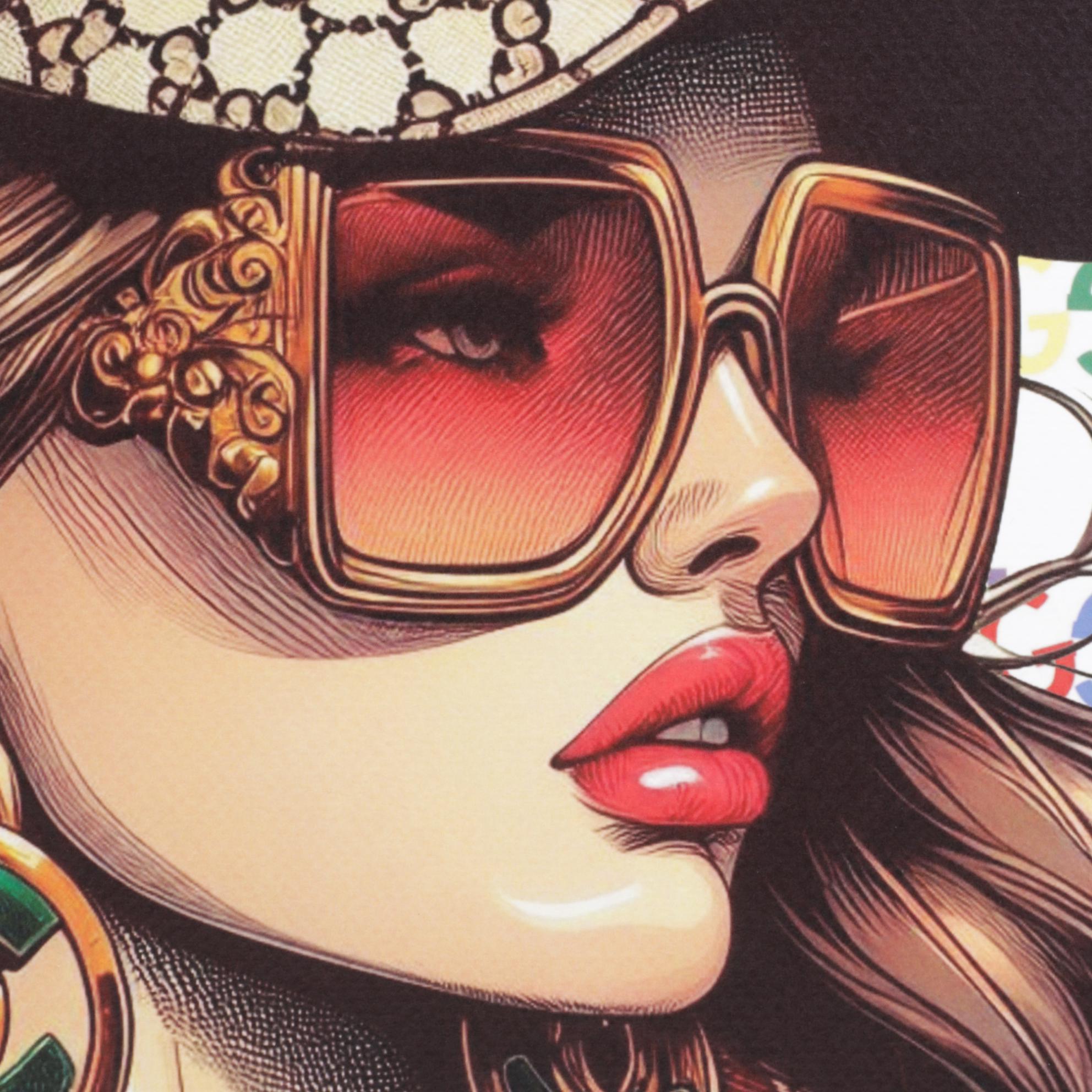 Death NYC Pop Art Graphic Print Homage to Gucci, 2024