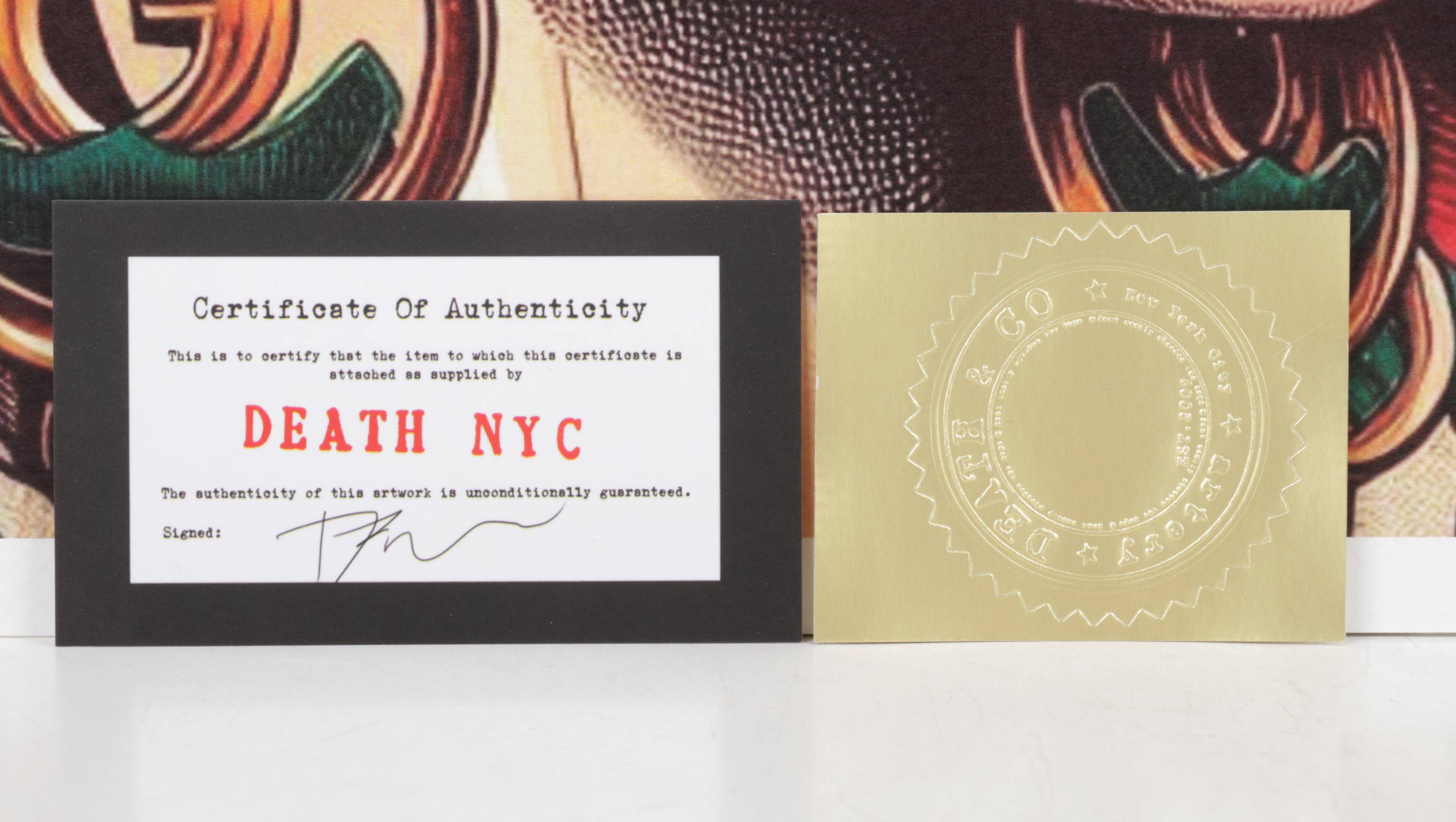 Death NYC Pop Art Graphic Print Homage to Gucci, 2024