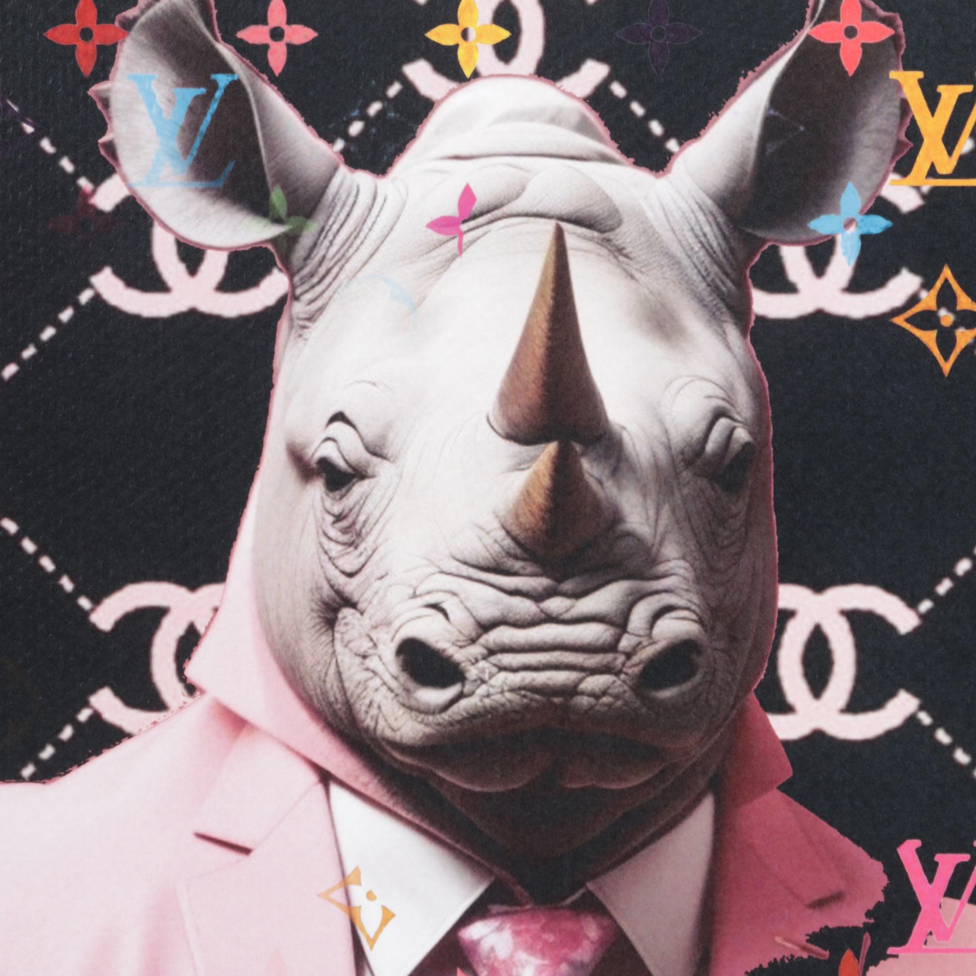 Death NYC Pop Art Graphic Print Homage to Louis Vuitton x Chanel & Rhino, 2025