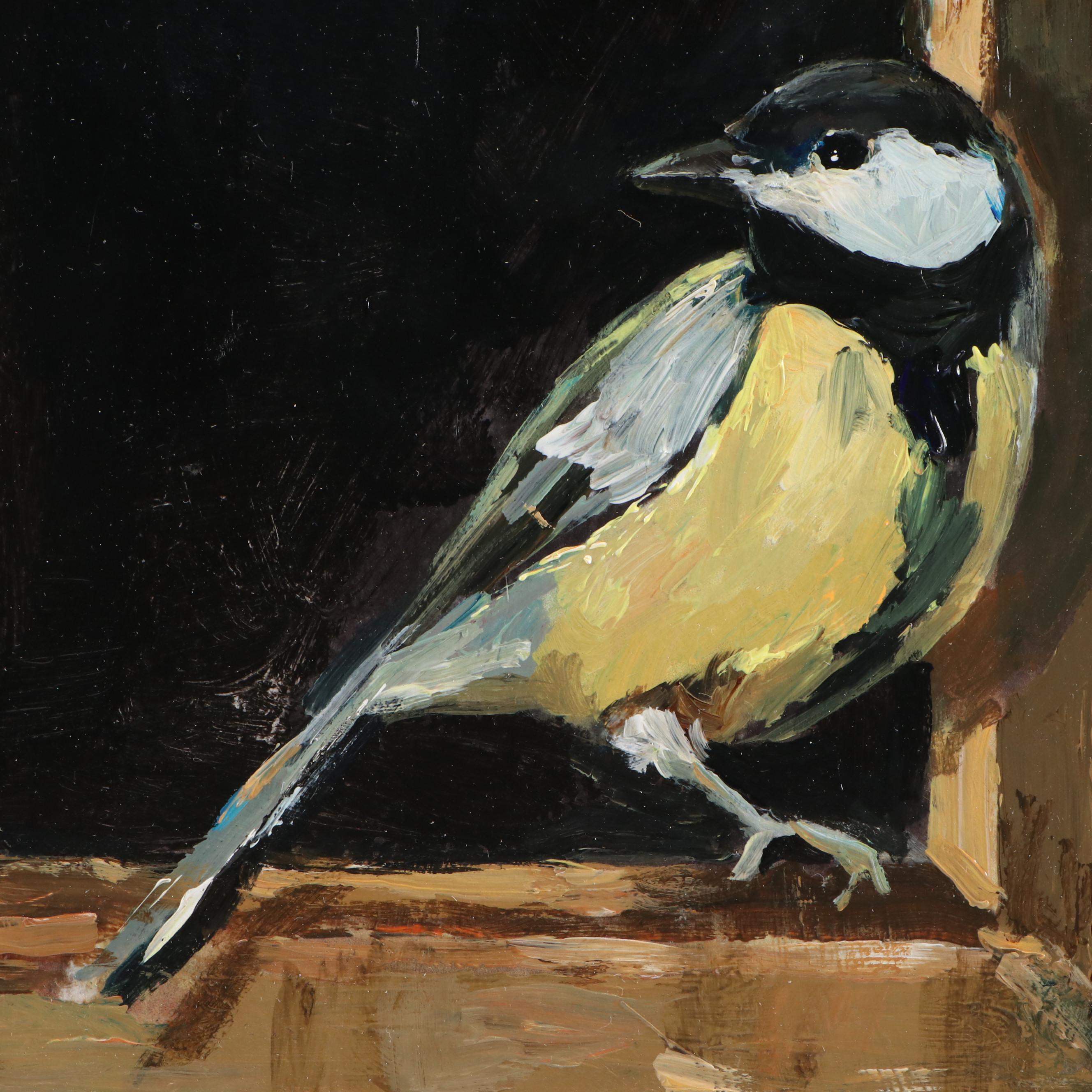 Adam Deda Bird Portrait Oil Painting "Out of Bounds," 2025