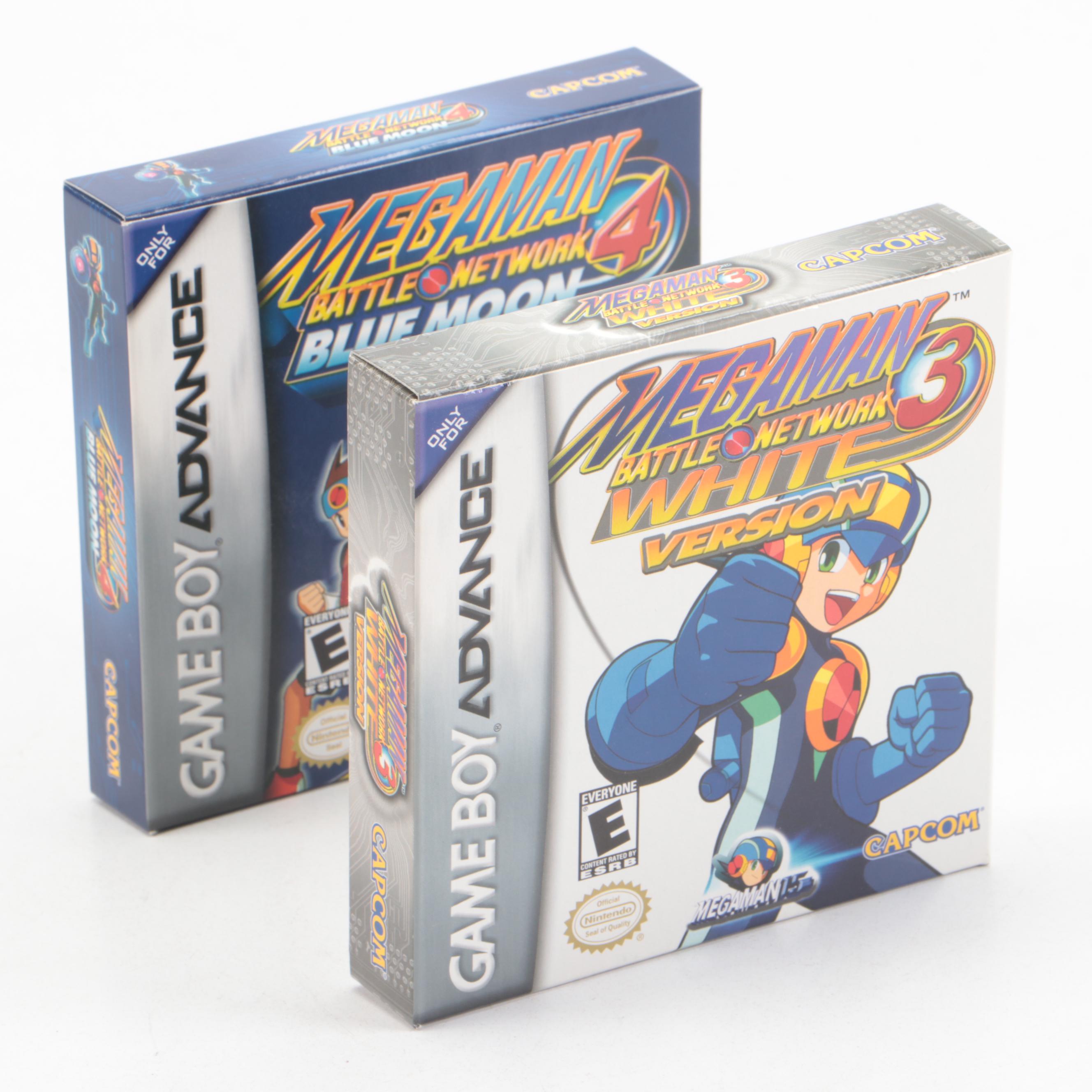 Mega Man Battle Network 3 and Battle Network 4 GBA Video Games, Complete in Box