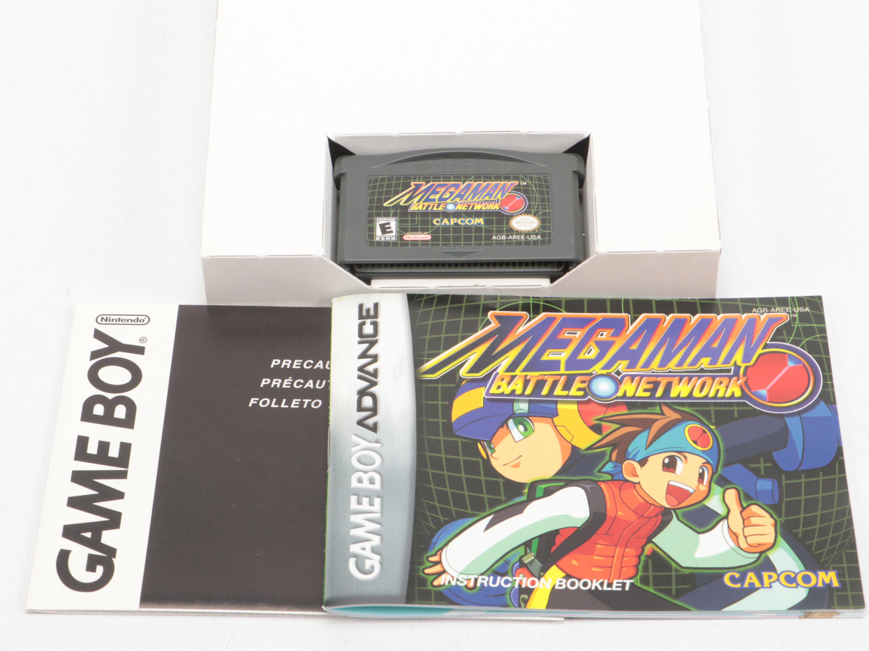 Mega Man Battle Network & Battle Network 3 Blue GBA Video Games with Boxes