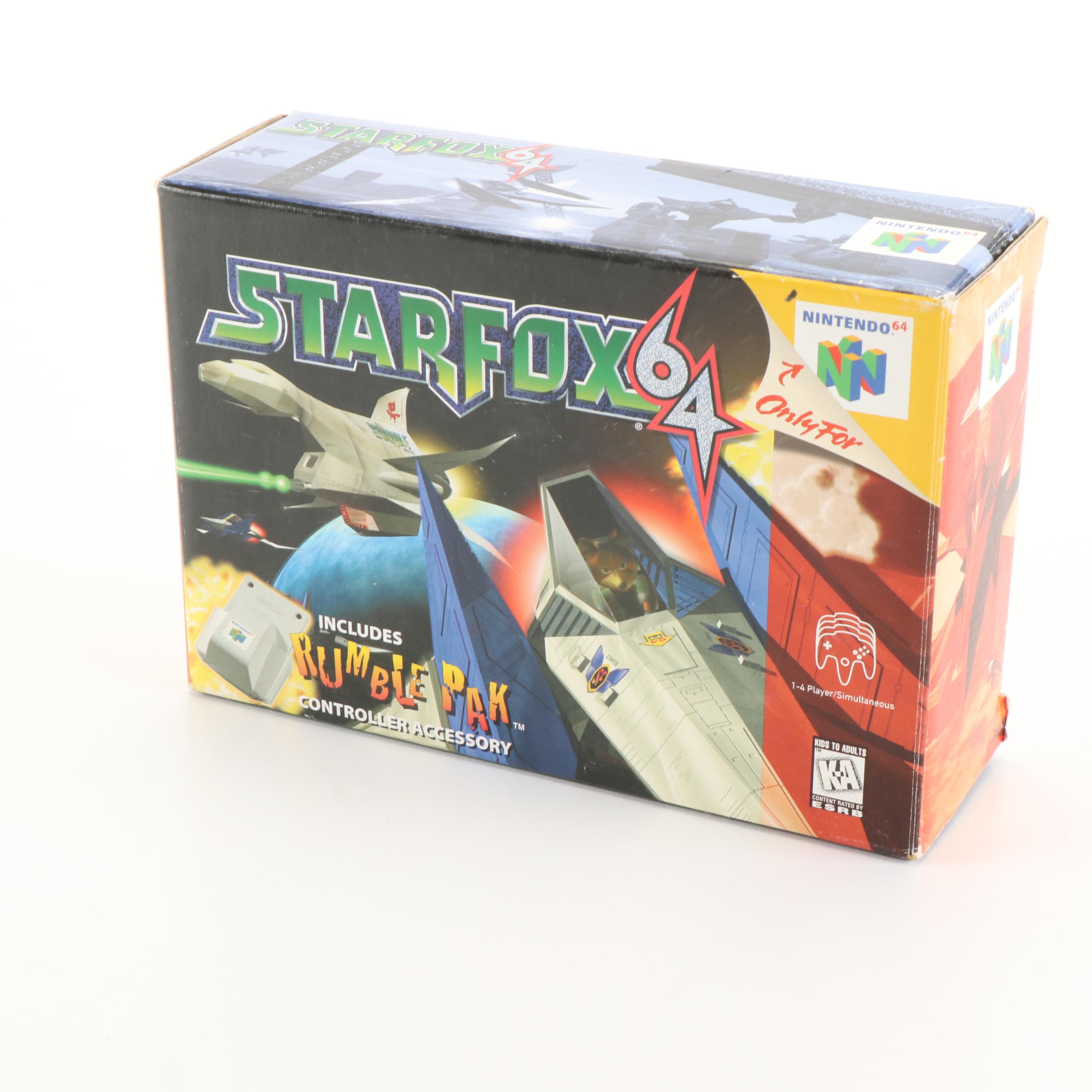 Star Fox Nintendo 64 Video Game with Original Box, Manual, and VHS Tape