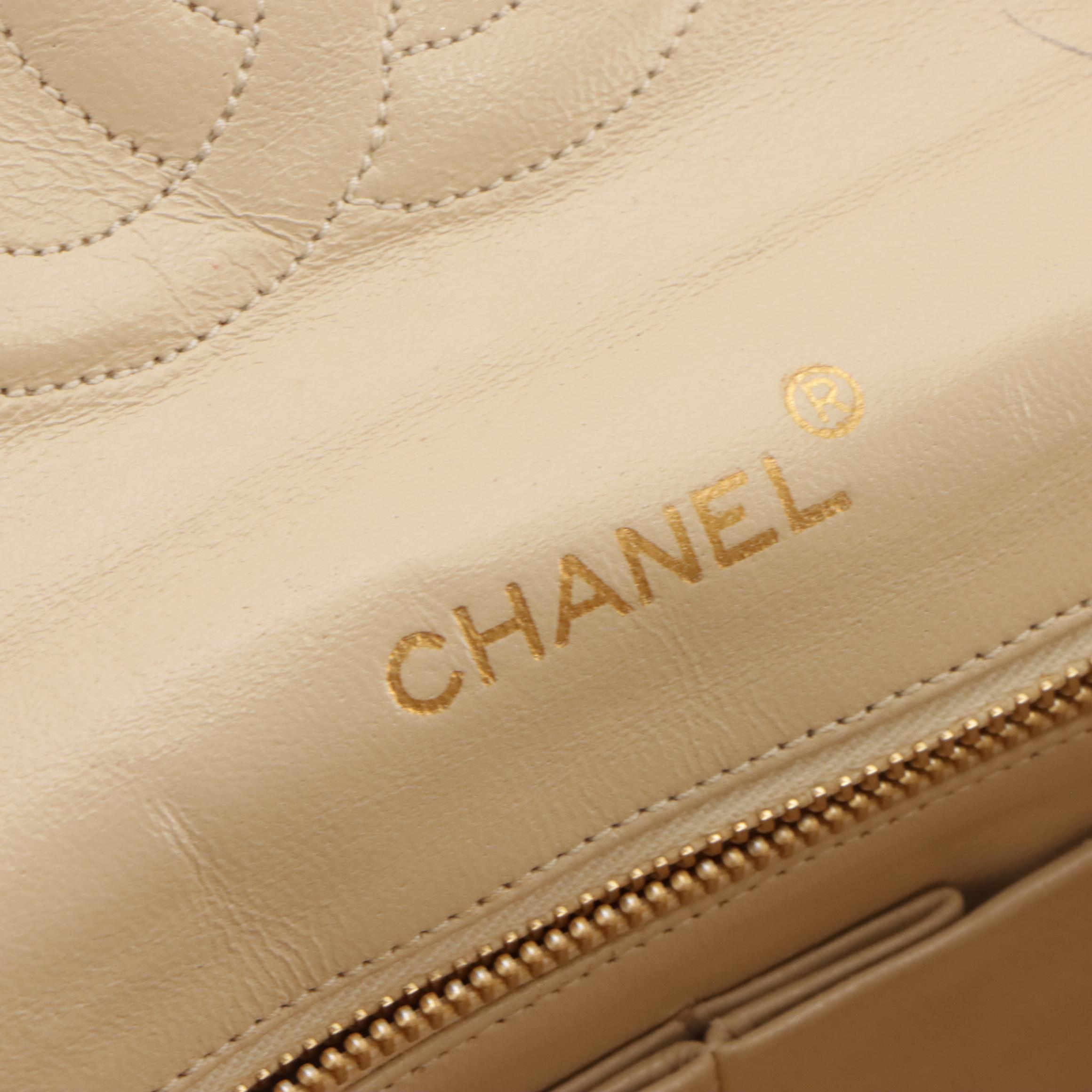 Chanel Double Flap Shoulder Bag in Bicolor Diamond Stitched Lambskin Leather