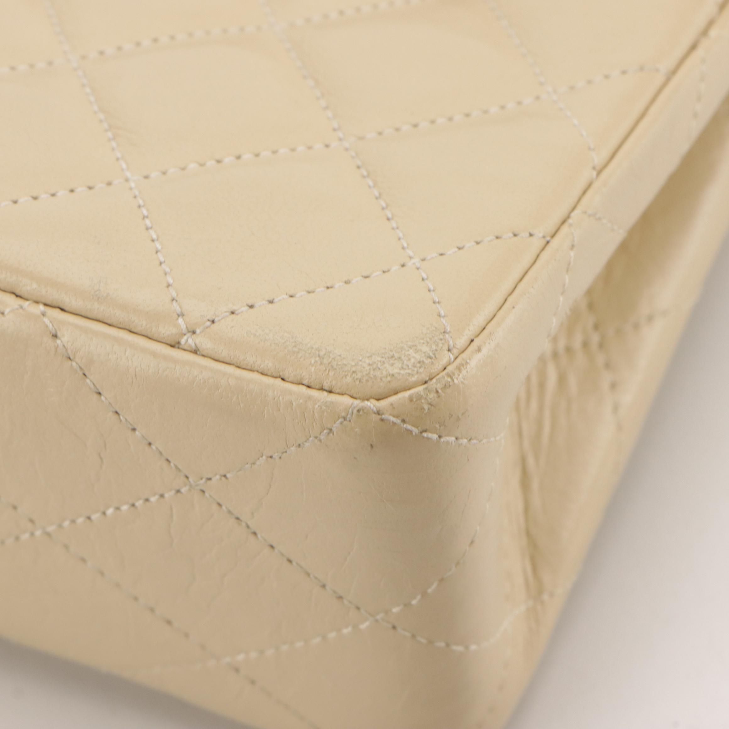 Chanel Double Flap Shoulder Bag in Bicolor Diamond Stitched Lambskin Leather