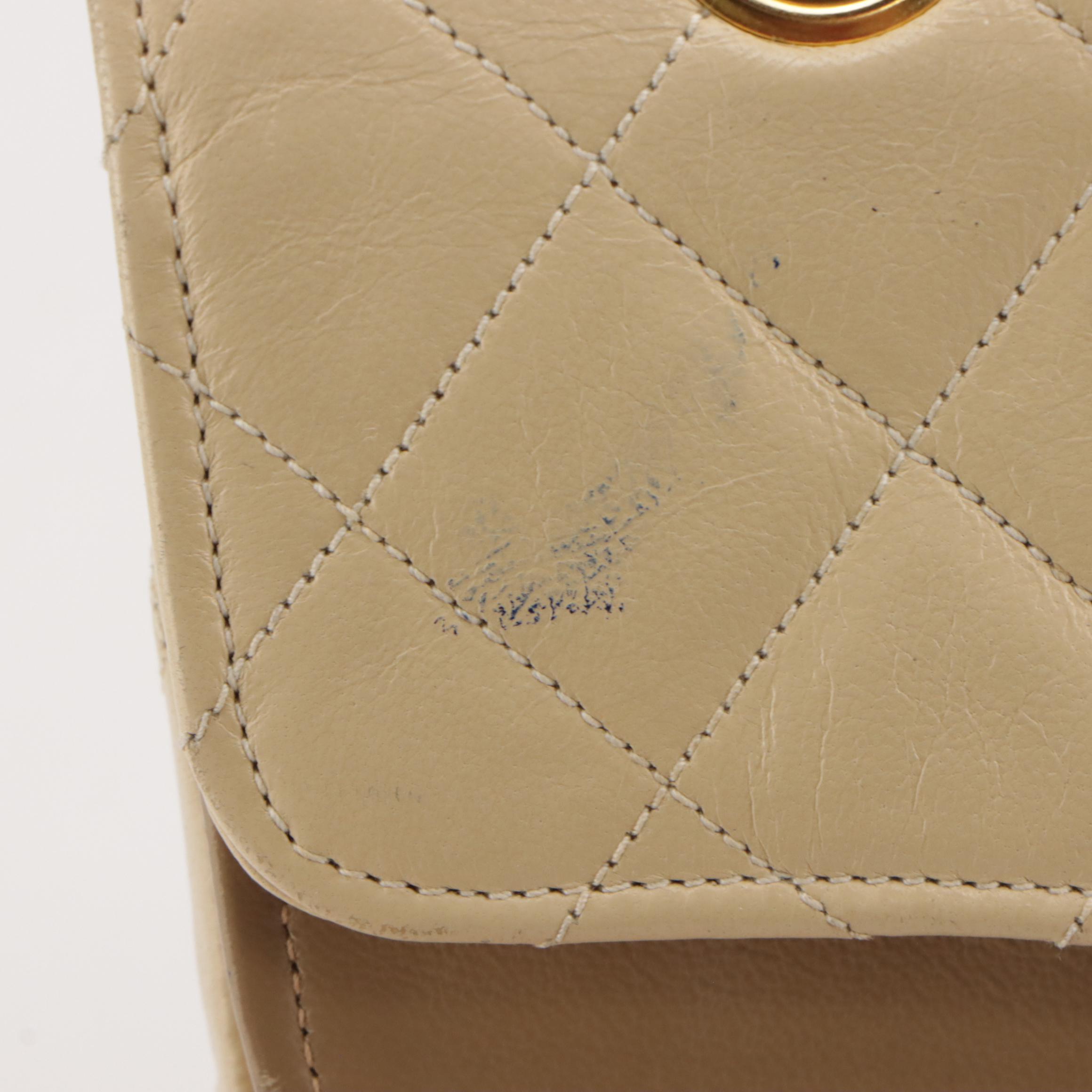 Chanel Double Flap Shoulder Bag in Bicolor Diamond Stitched Lambskin Leather