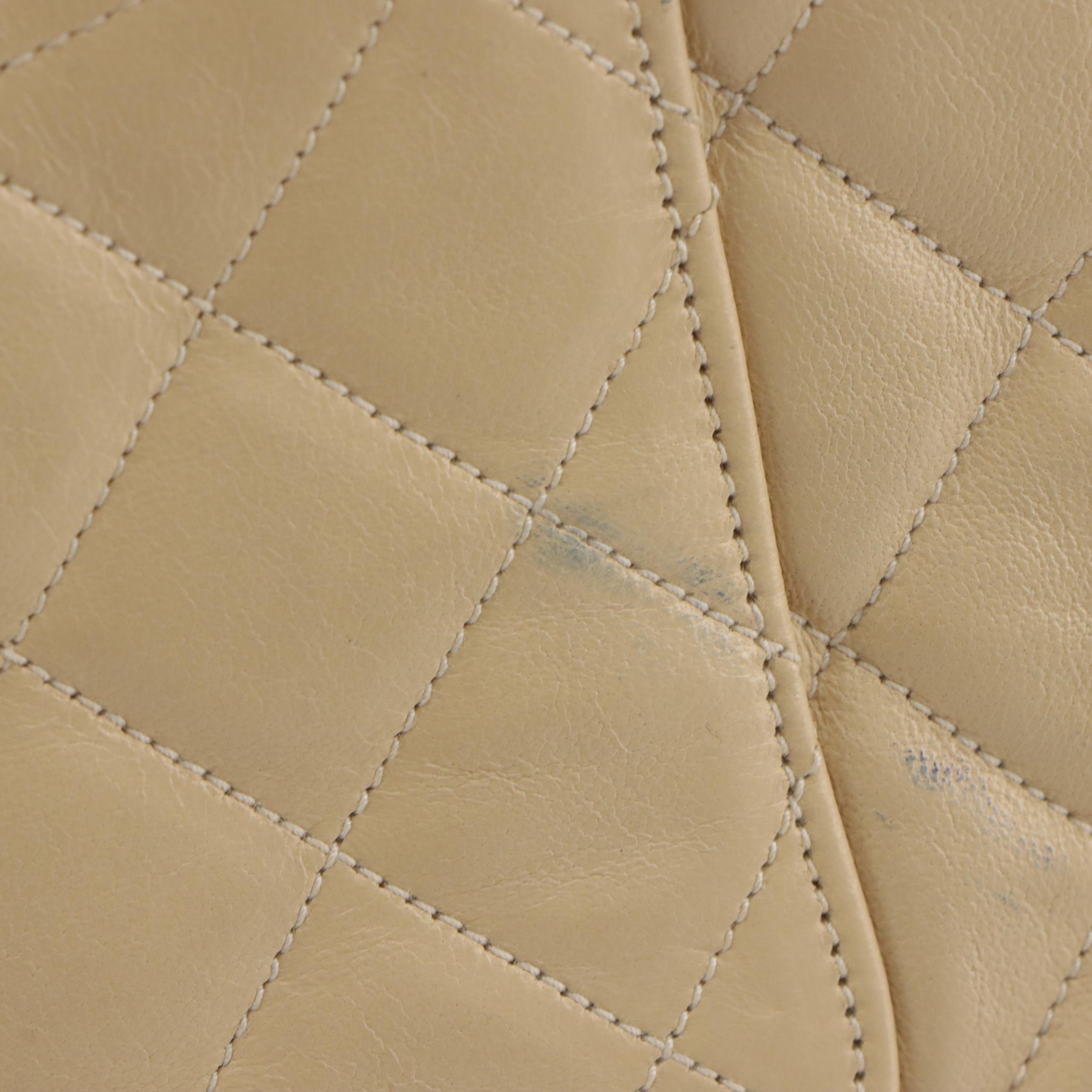 Chanel Double Flap Shoulder Bag in Bicolor Diamond Stitched Lambskin Leather