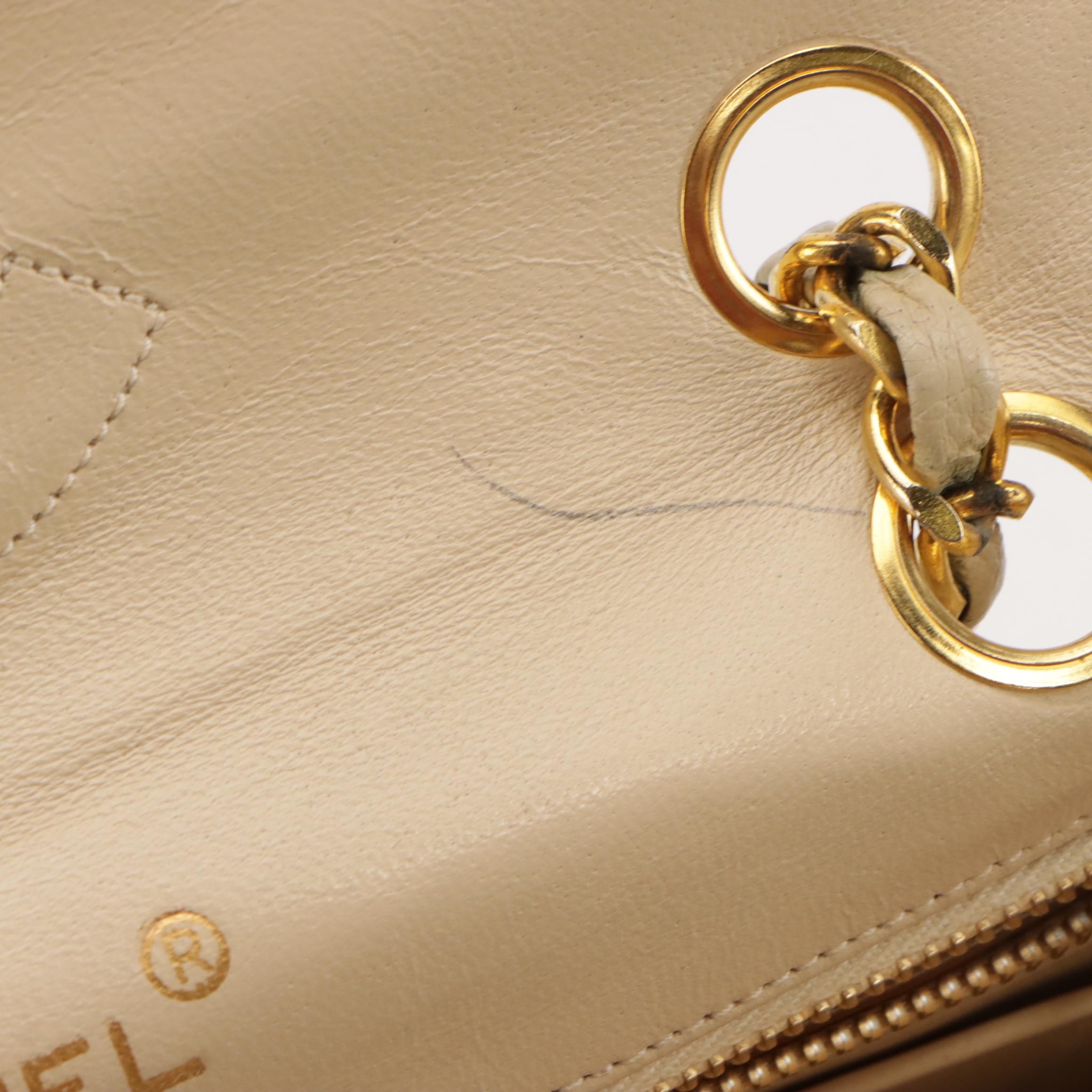 Chanel Double Flap Shoulder Bag in Bicolor Diamond Stitched Lambskin Leather