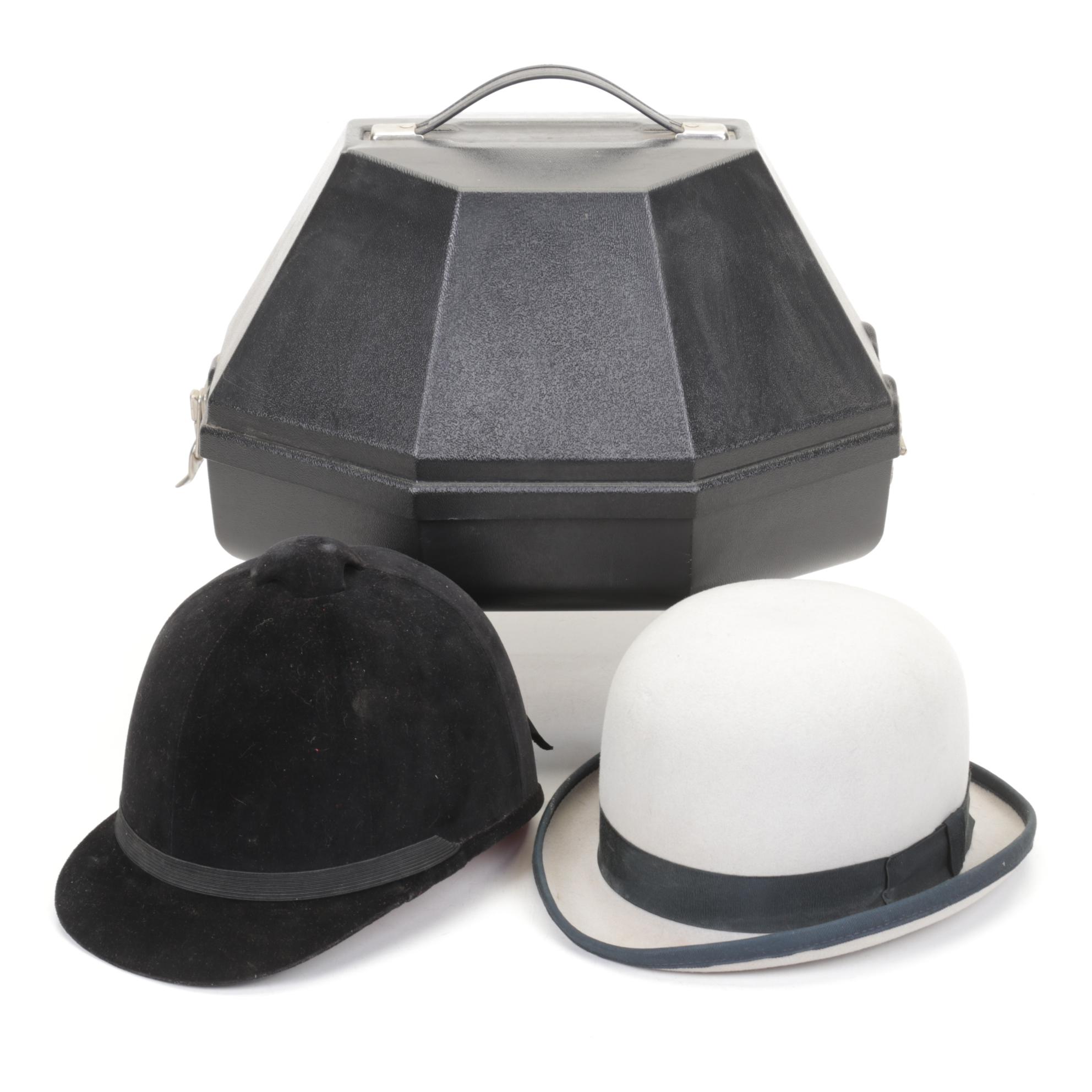Children's "Beaufort Hunt" Black Velvet Equestrian Helmet, Saddleseat Derby Hat