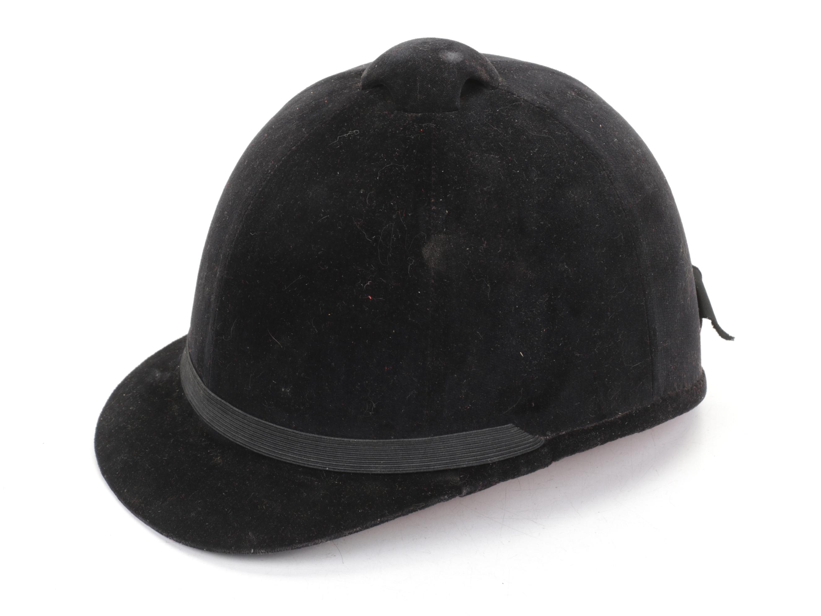 Children's "Beaufort Hunt" Black Velvet Equestrian Helmet, Saddleseat Derby Hat