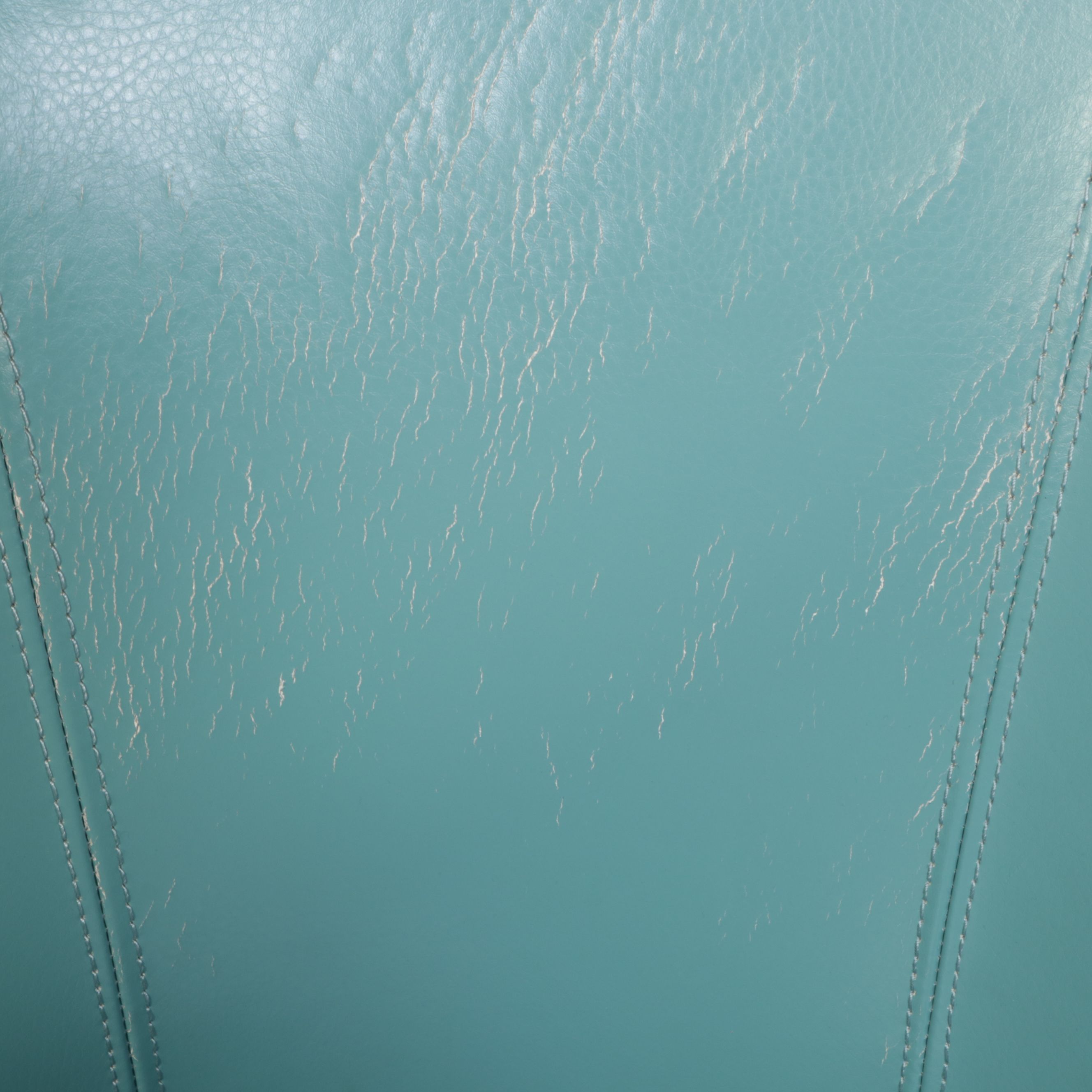 Modern Turquoise Faux Leather Swivel Chair