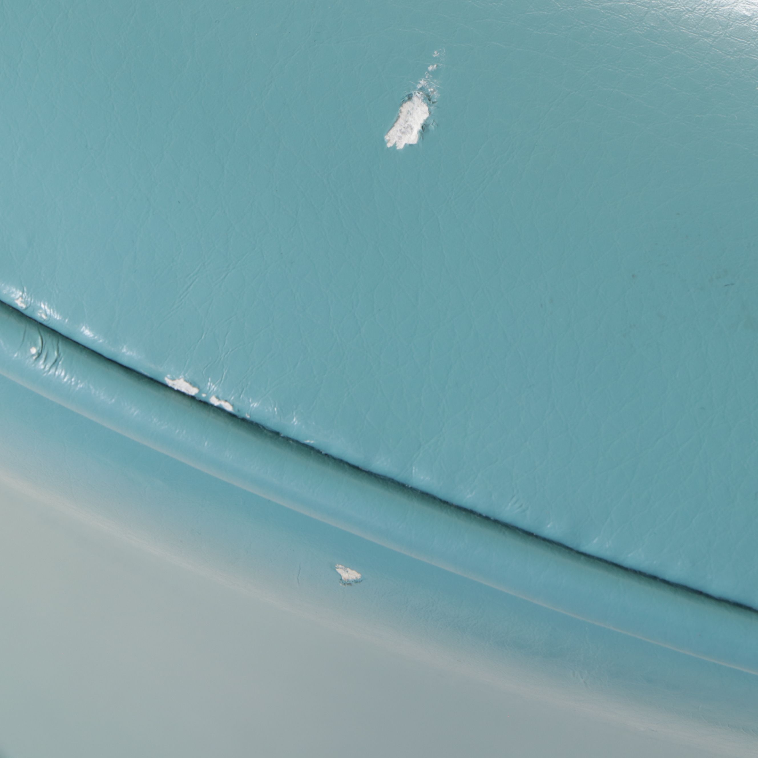 Modern Turquoise Faux Leather Swivel Chair