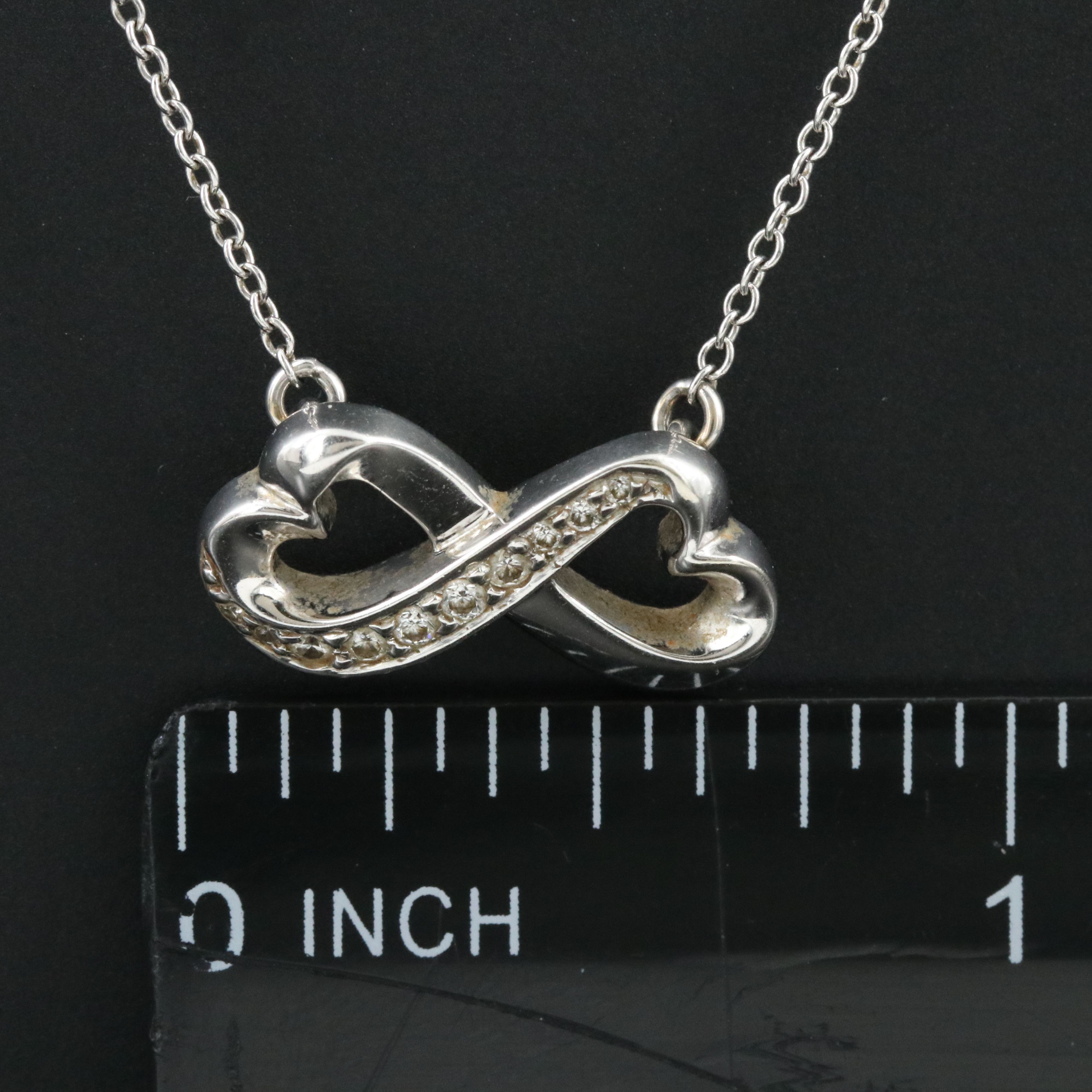 Paloma Picasso for Tiffany & Co. Loving Heart 18K and Diamond Infinity Necklace