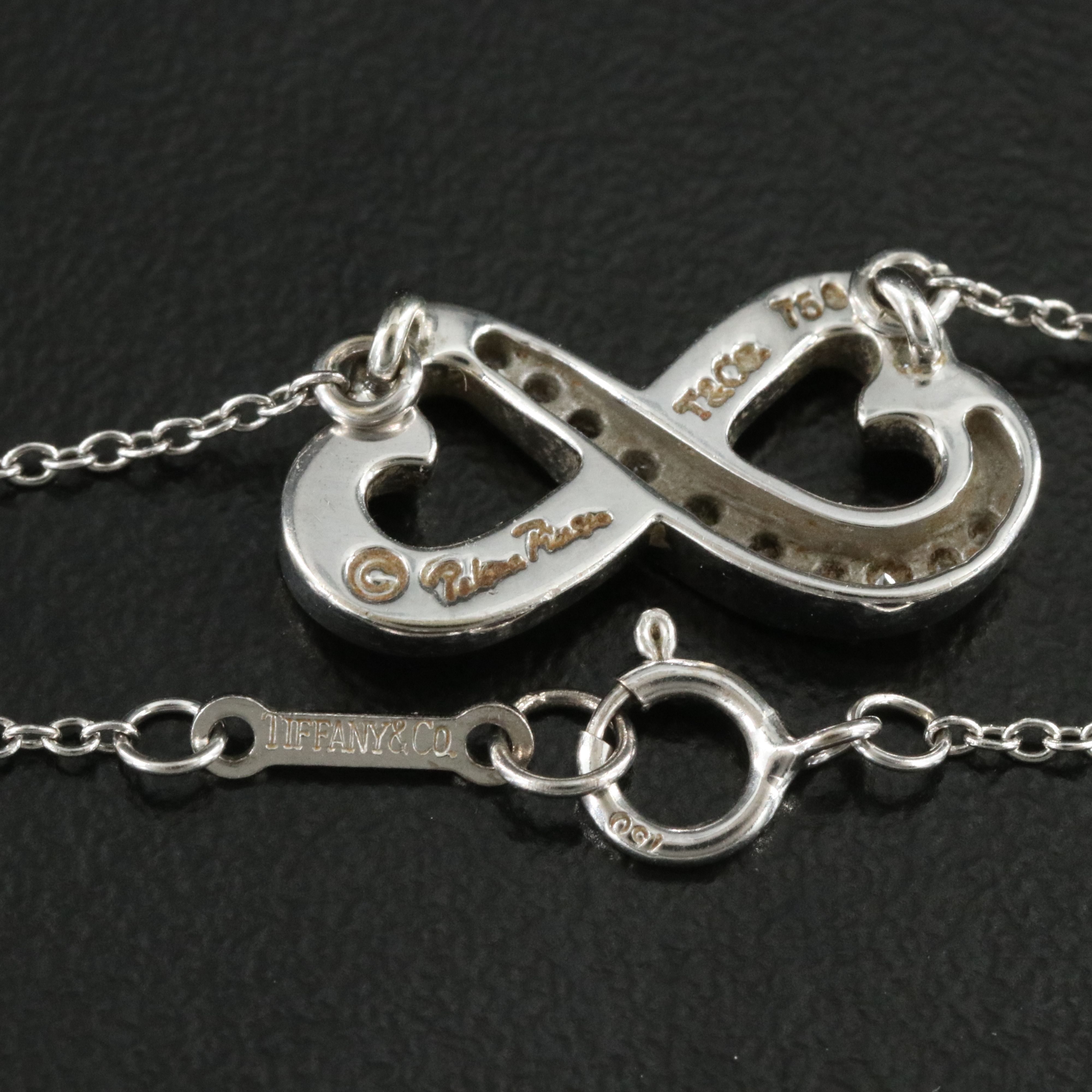 Paloma Picasso for Tiffany & Co. Loving Heart 18K and Diamond Infinity Necklace