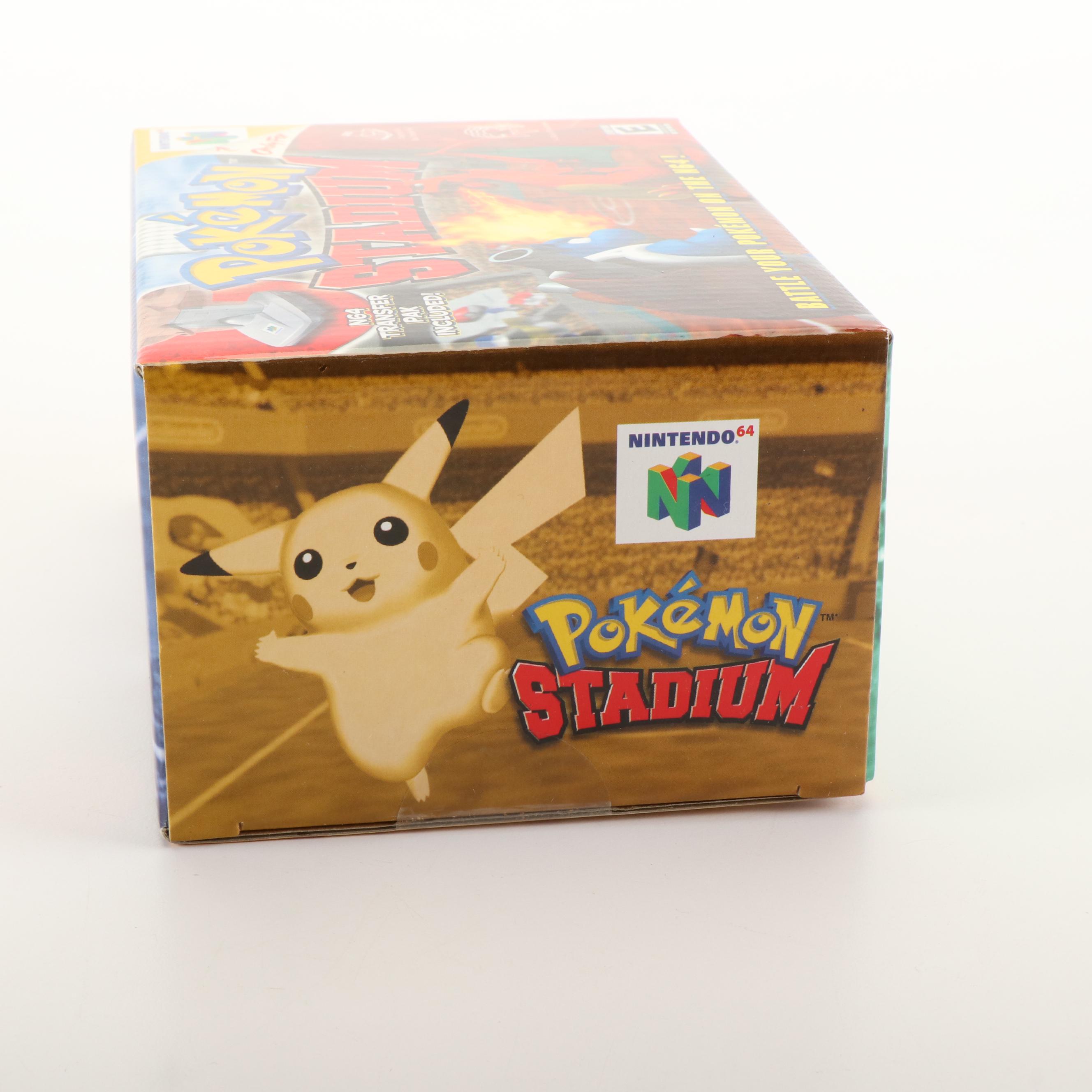 Pokémon Stadium Nintendo 64 Video Game with Original Box, Manual, & Transfer Pak