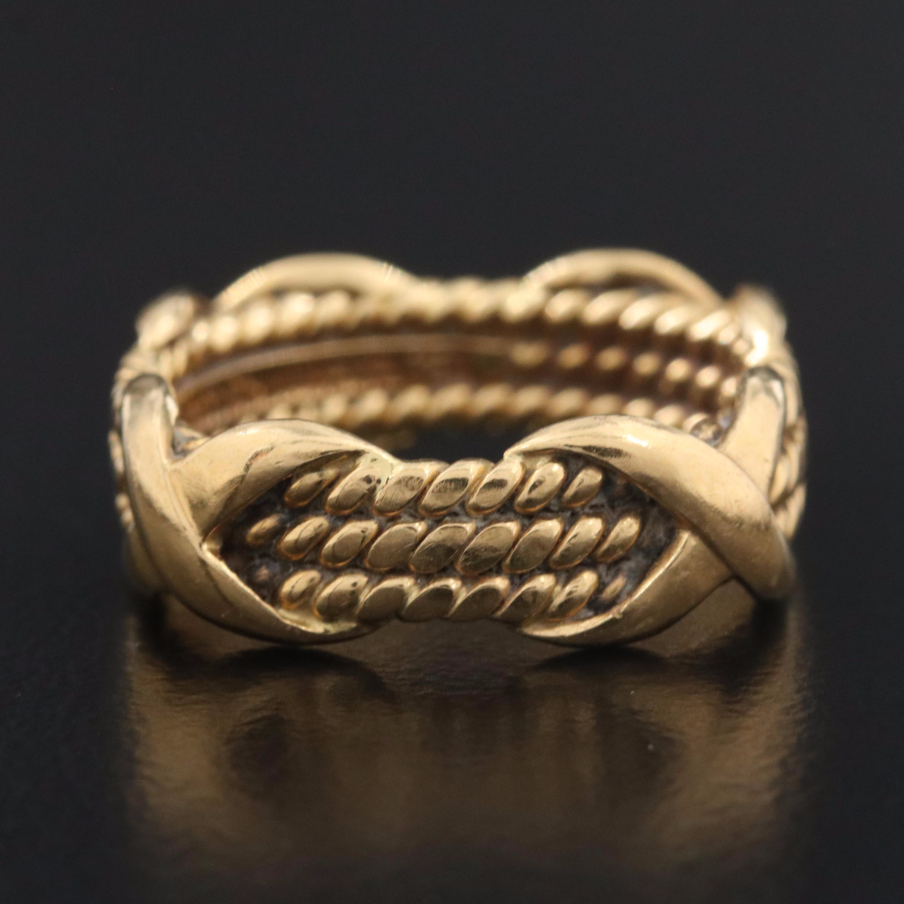 Jean Schlumberger for Tiffany & Co. 18K Triple Row X Ring