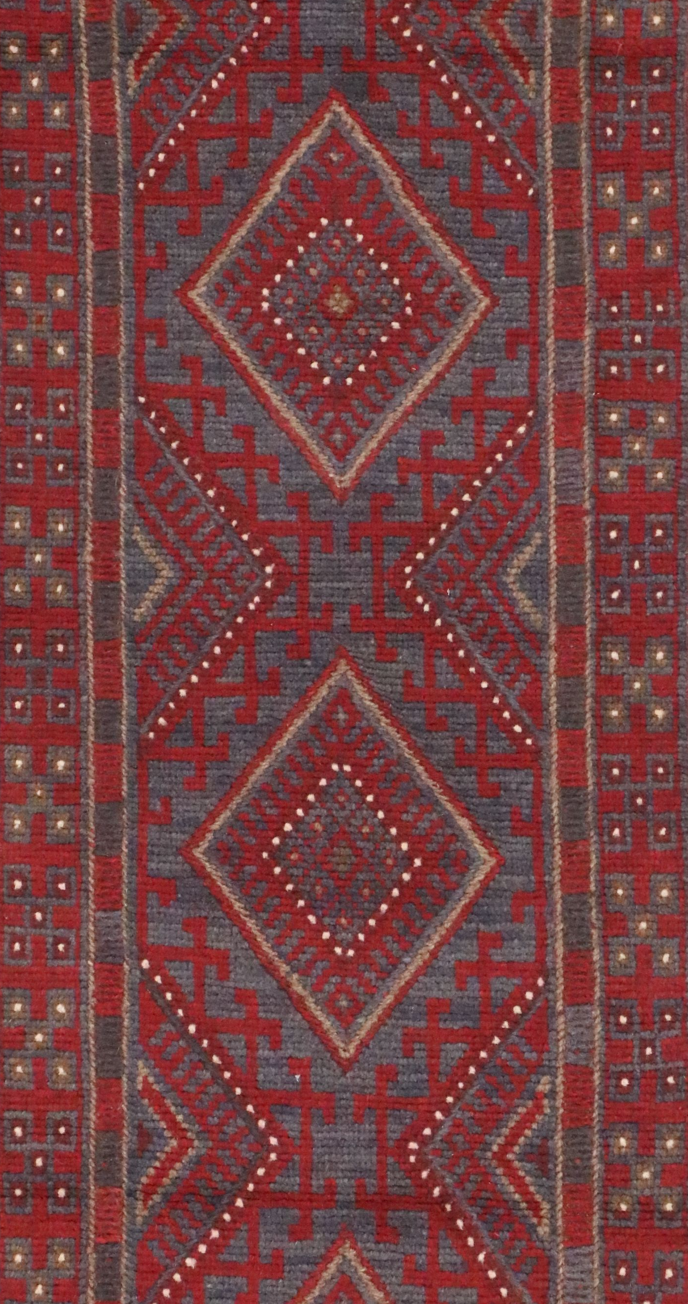 1'11 x 8'3 Handwoven Afghan Mashwani Carpet Runner