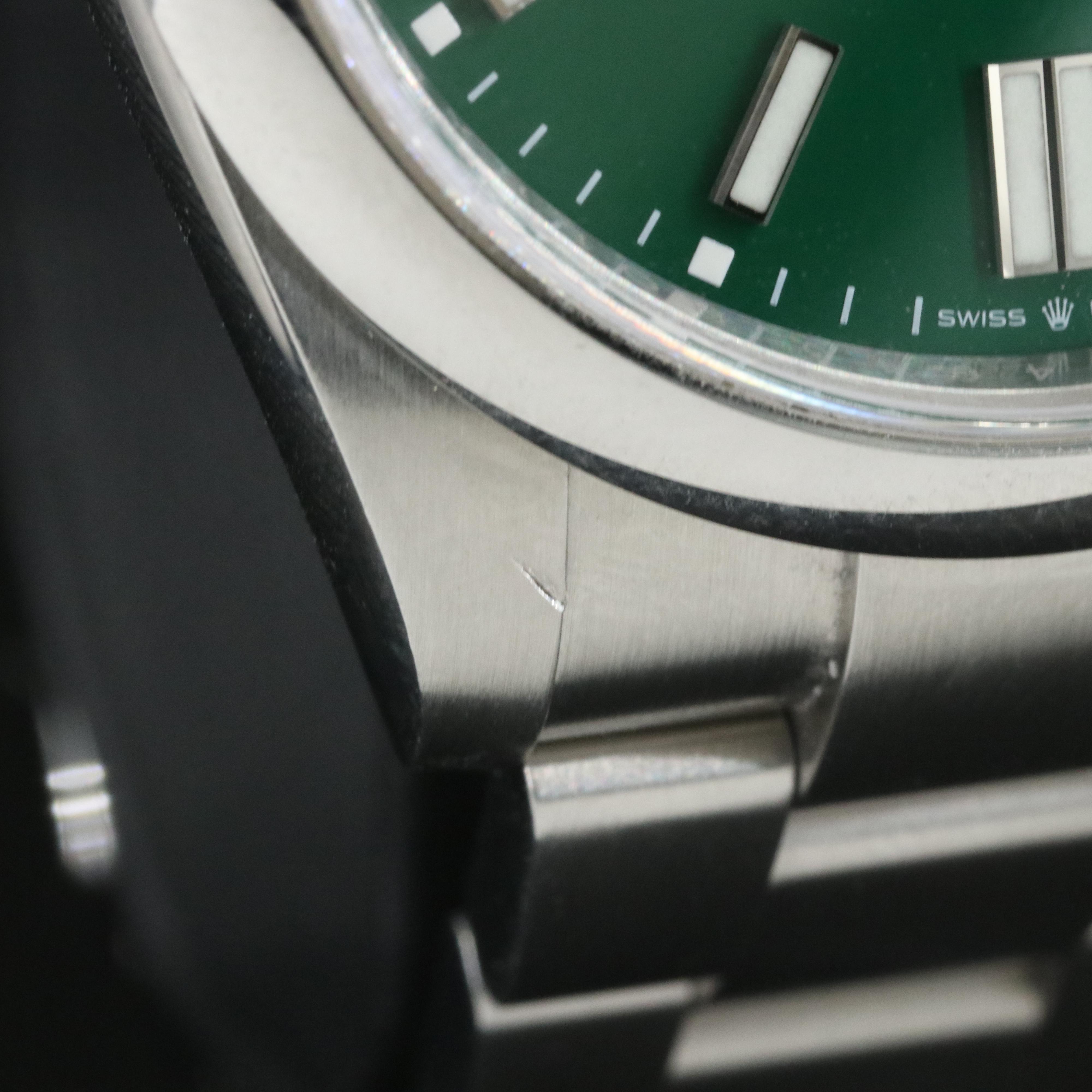 Rolex Oyster Perpetual 124300 Green Dial 41mm Steel Automatic Watch