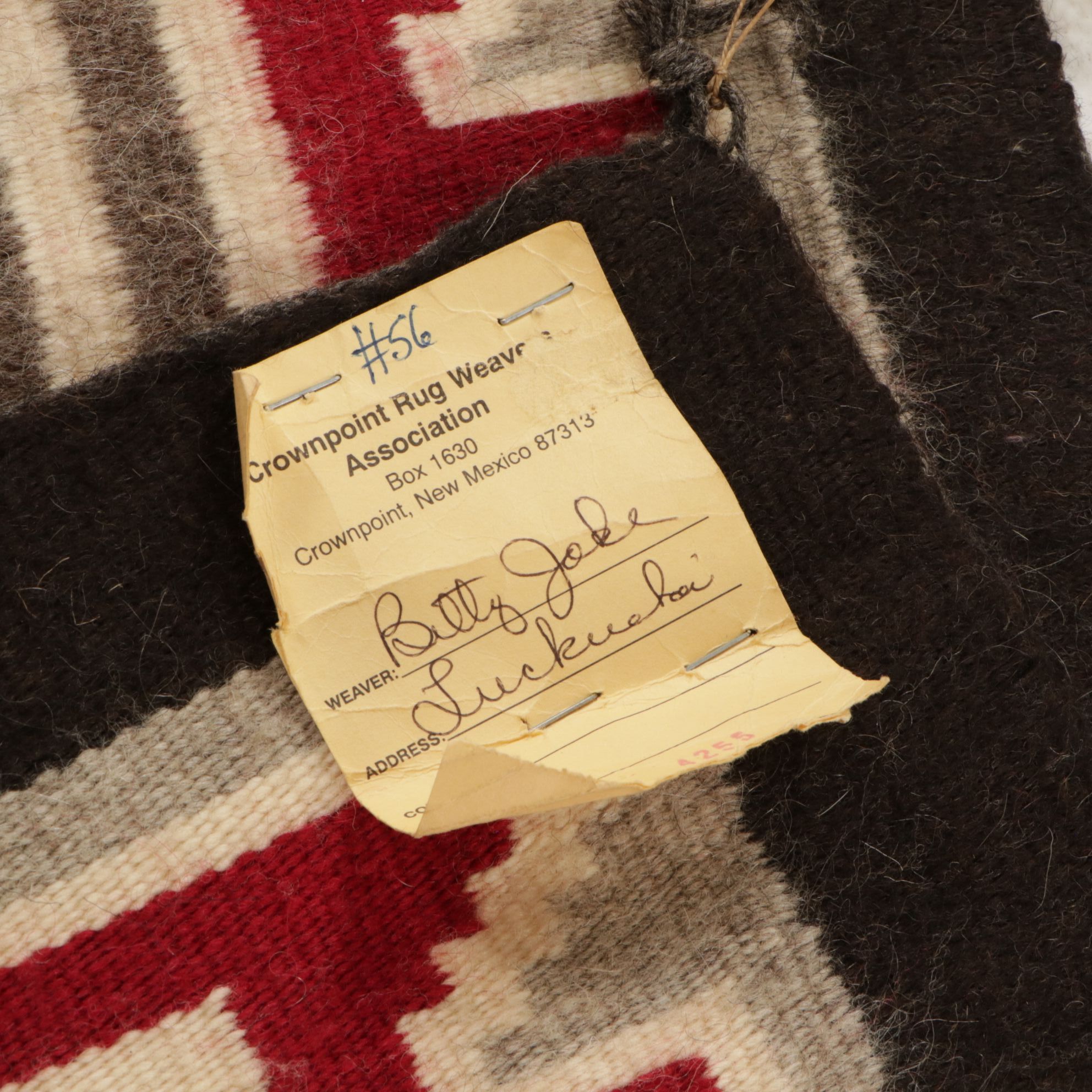 3'3 x 3'11 Handwoven Betty Jake Navajo Accent Rug