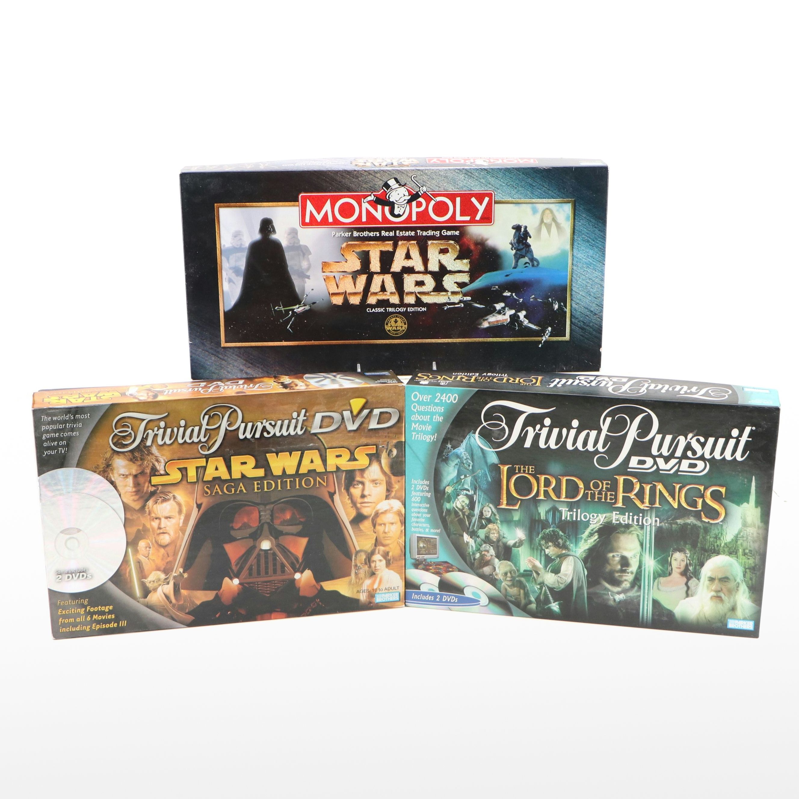 "Star Wars" and "The Lord of the Rings" Trivial Pursuit and Monopoly Games