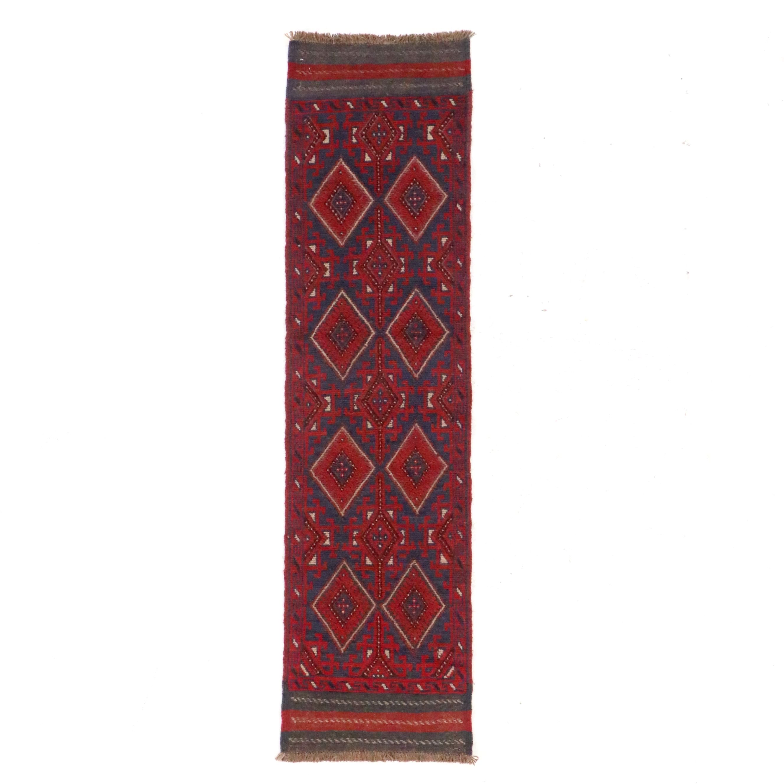 1'11 x 7'5 Handwoven Afghan Mashwani Carpet Runner