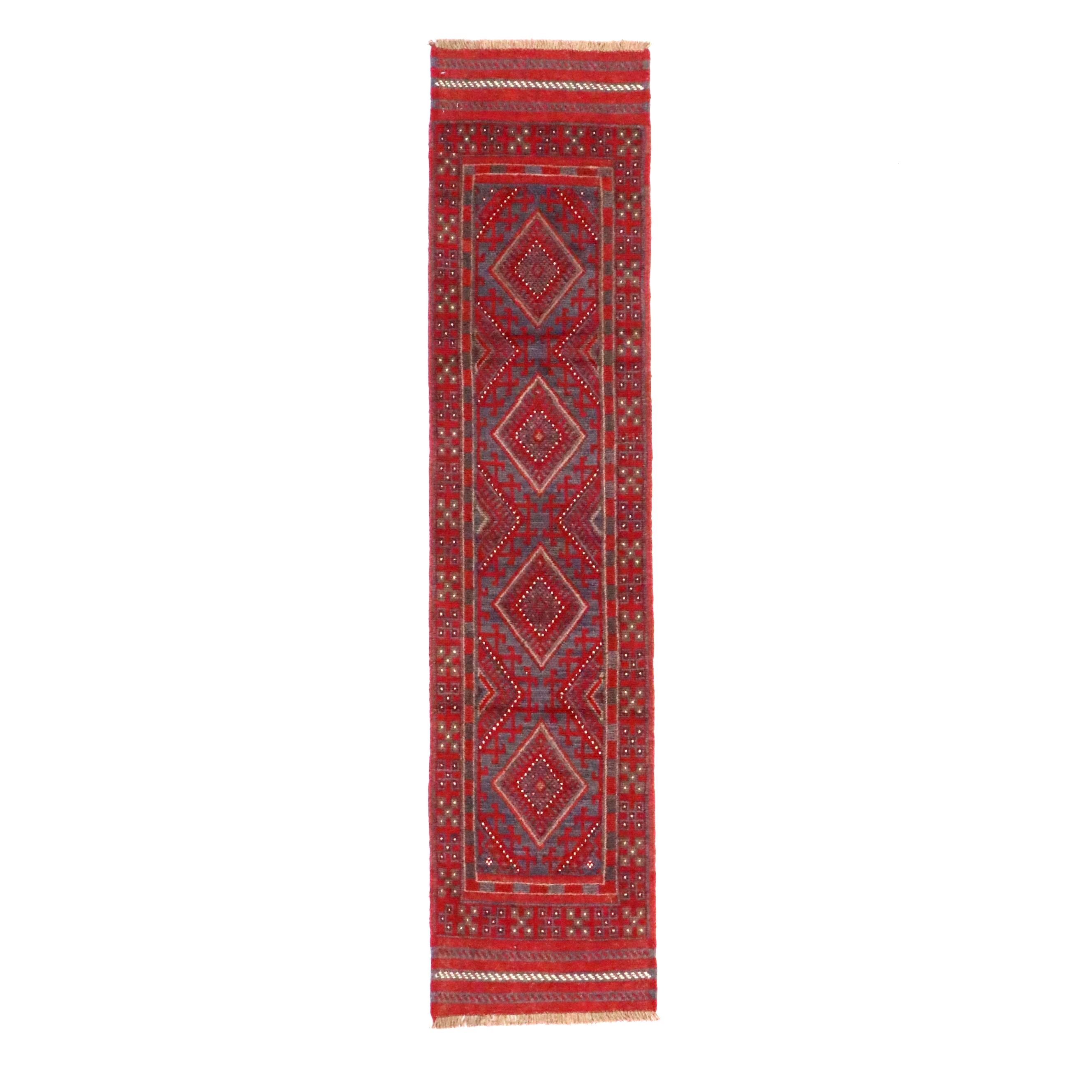 1'11 x 8'3 Handwoven Afghan Mashwani Carpet Runner