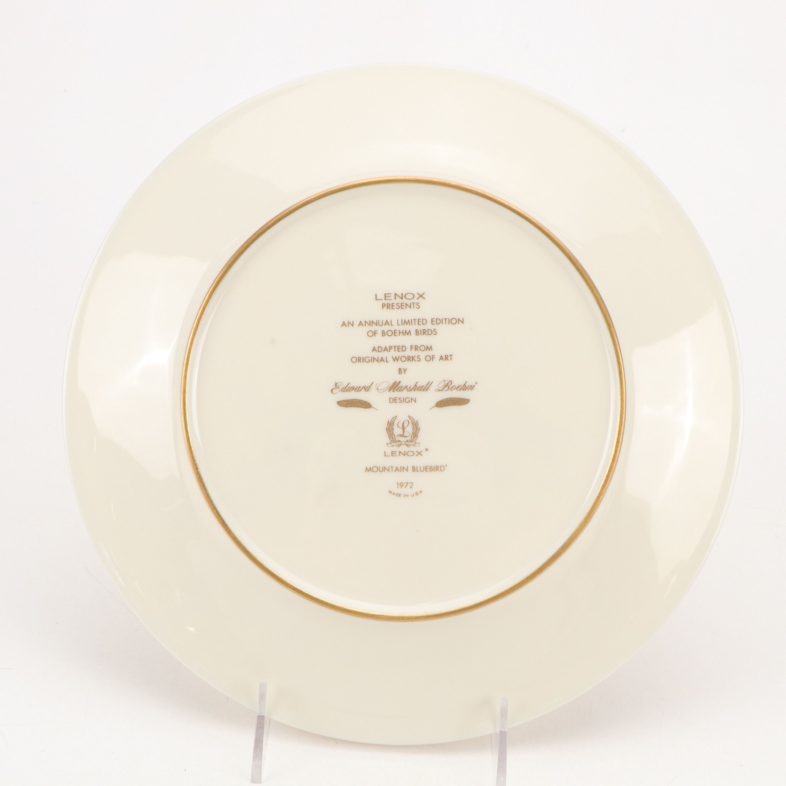 Lenox "Boehm Birds" Collector Plates After Edward Marshall Boehm, 1970–1973