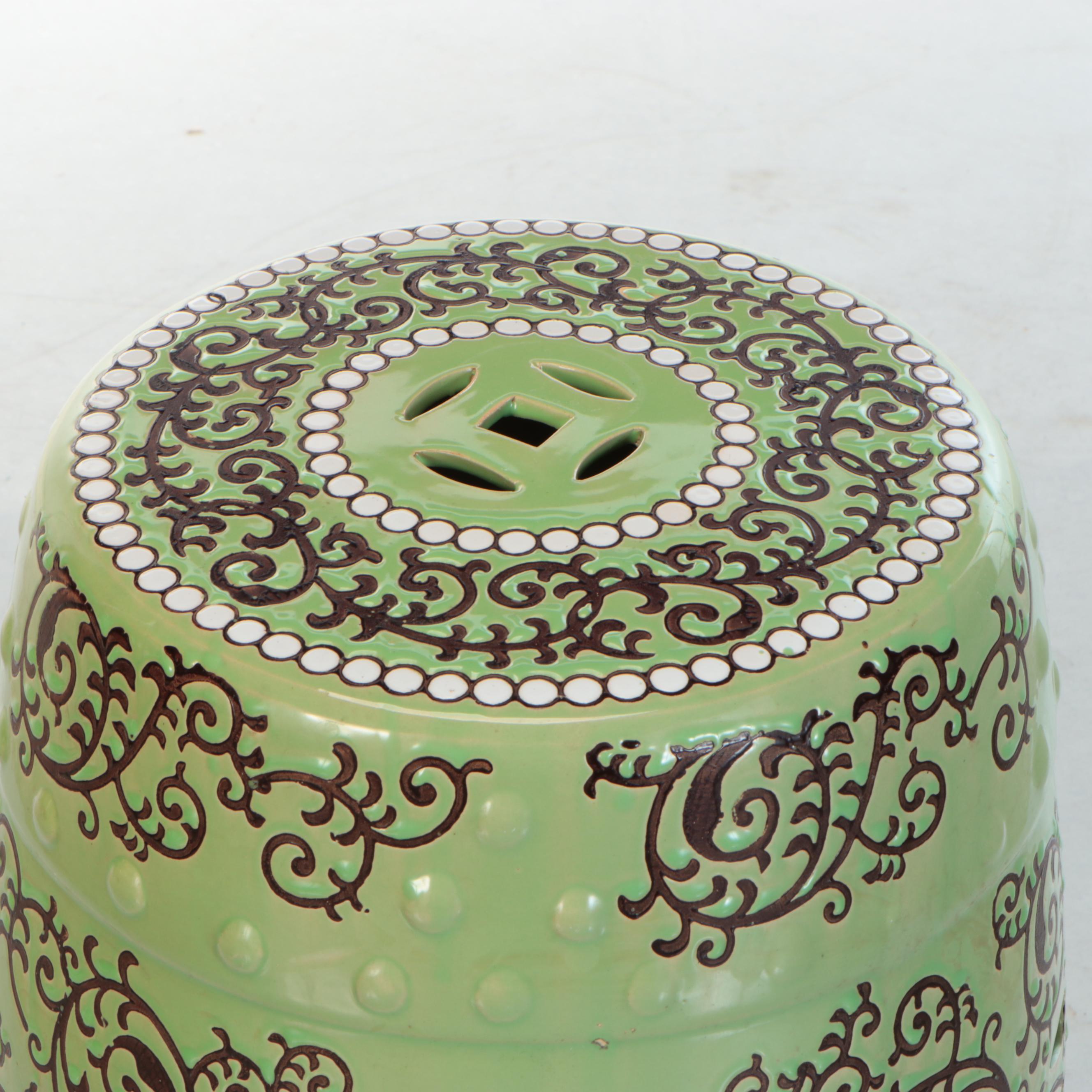 Chinese Glazed Ceramic Garden Seat