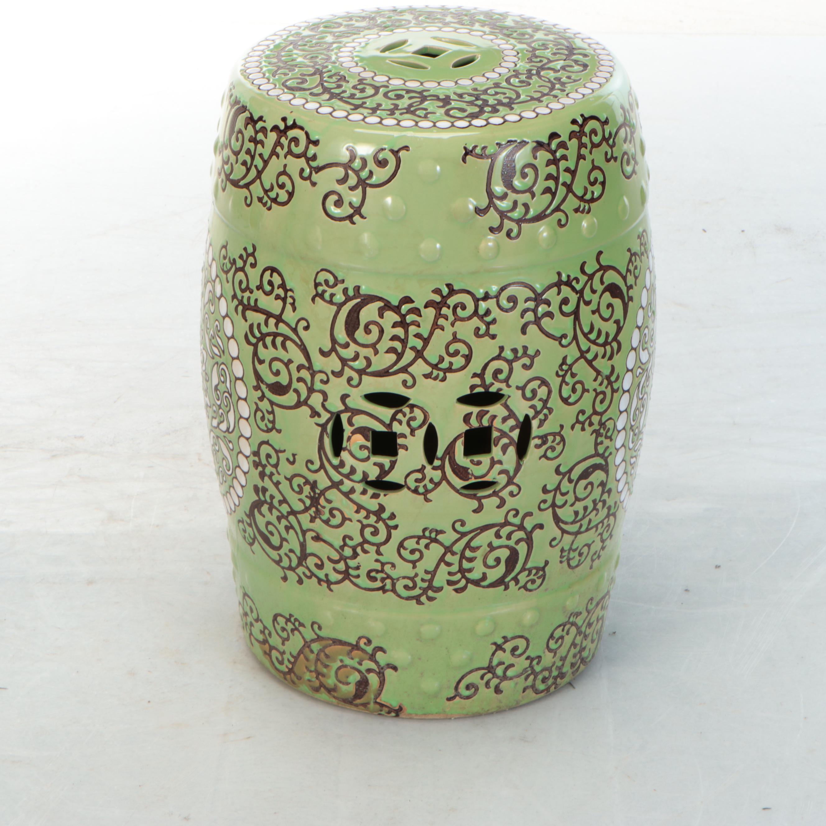 Chinese Glazed Ceramic Garden Seat