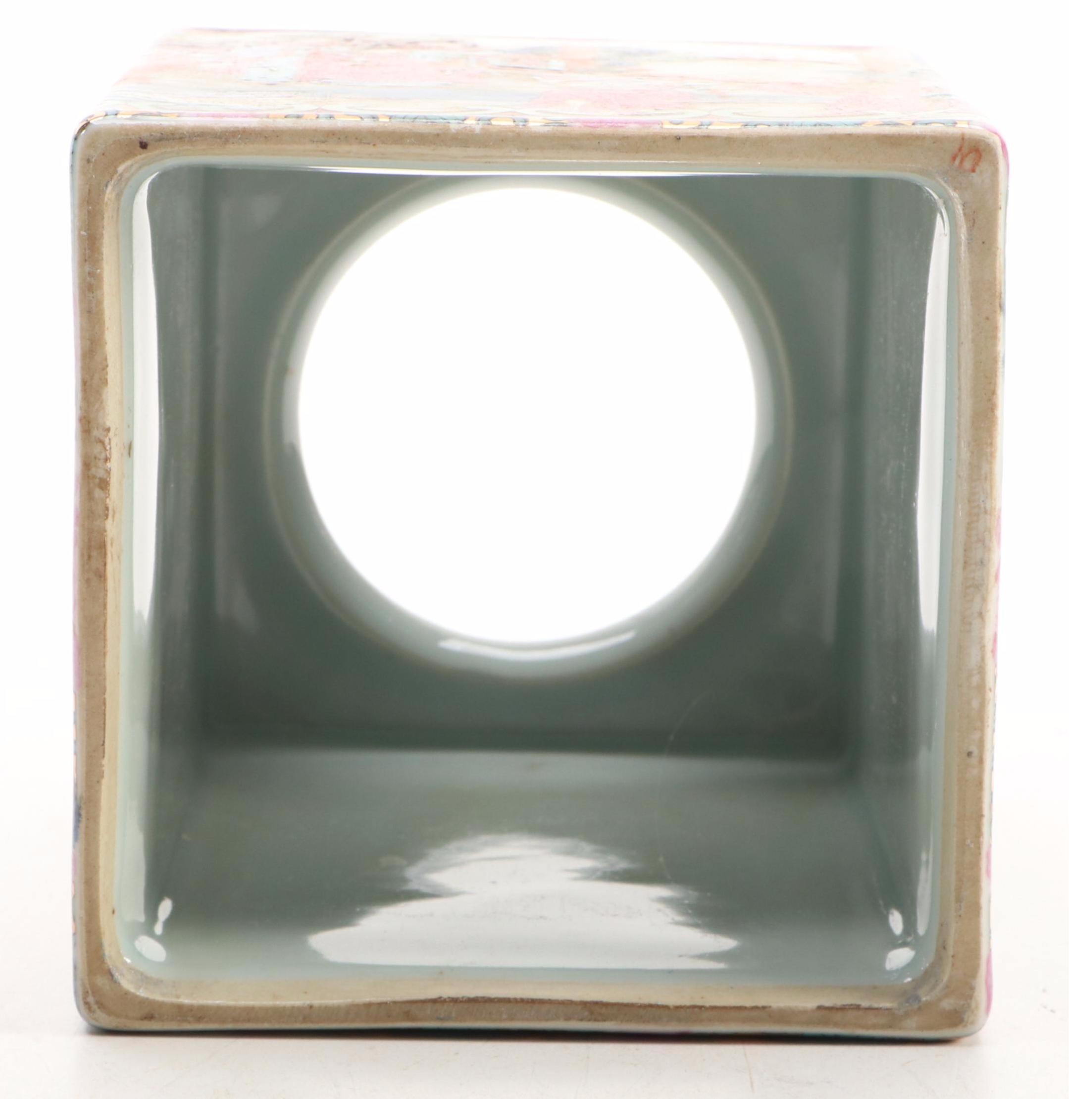 Chinese Famille Rose Style Ceramic Tissue Box Cover, 21st Century