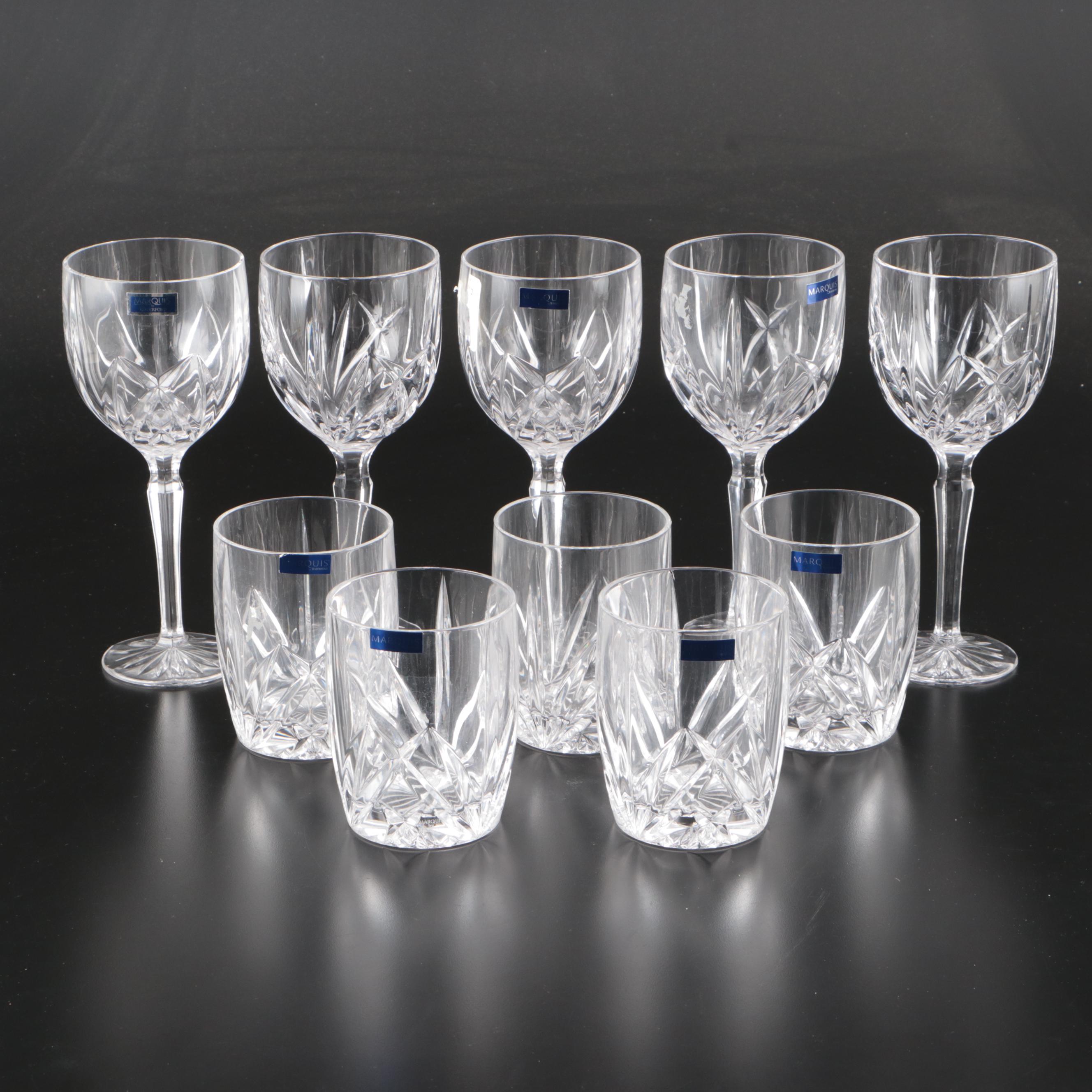 Marquis by Waterford Crystal Water Goblets and Old Fashioned Glasses