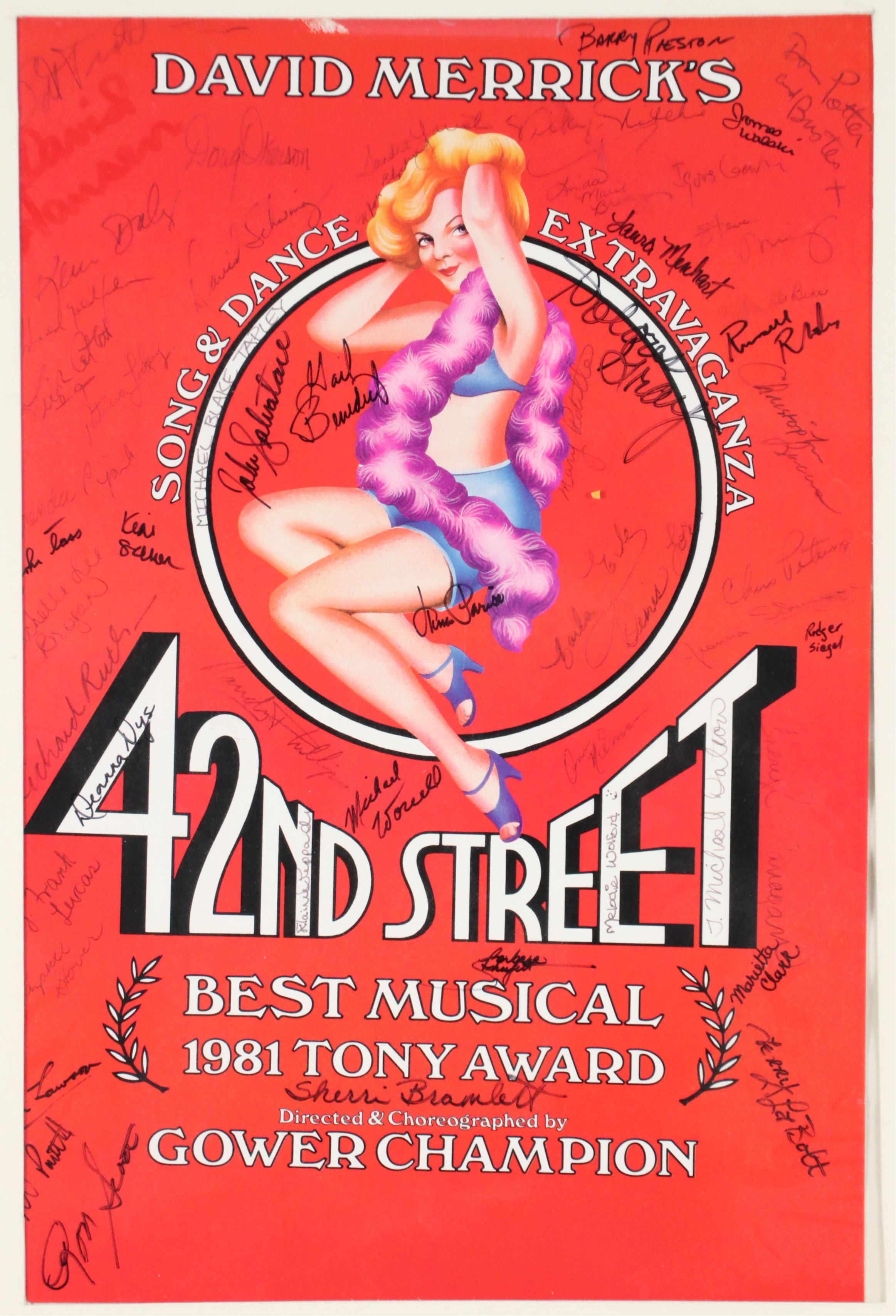 Cast Signed "42nd Street" Theatre Poster