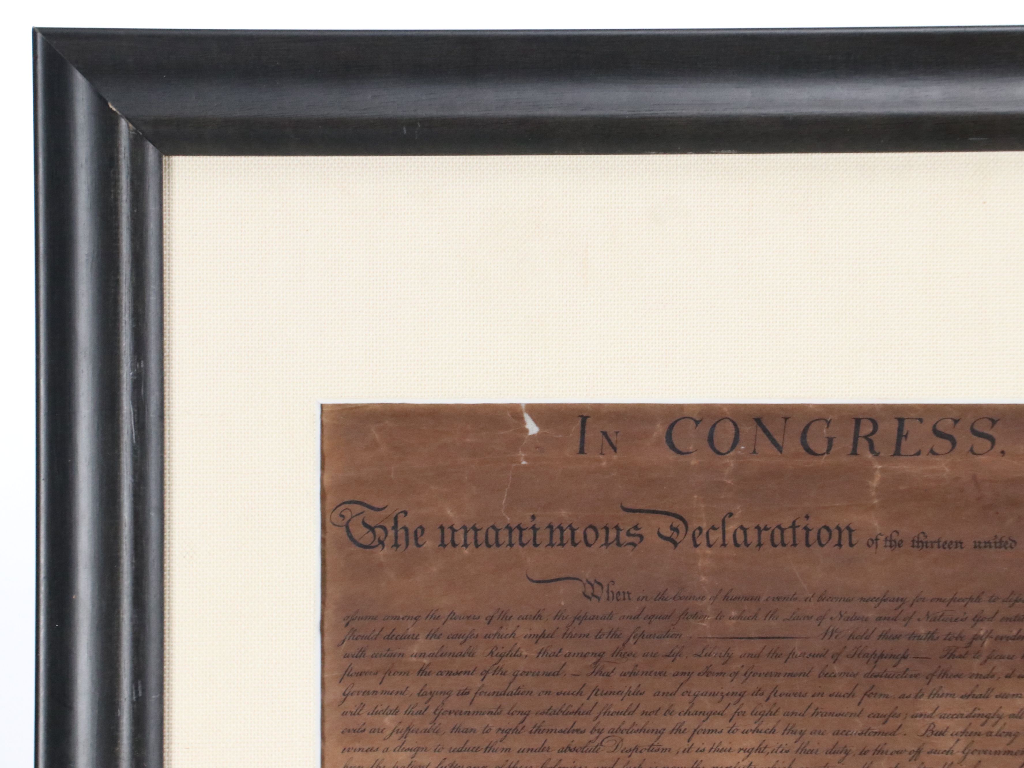 Declaration of Independence Replica Engraving