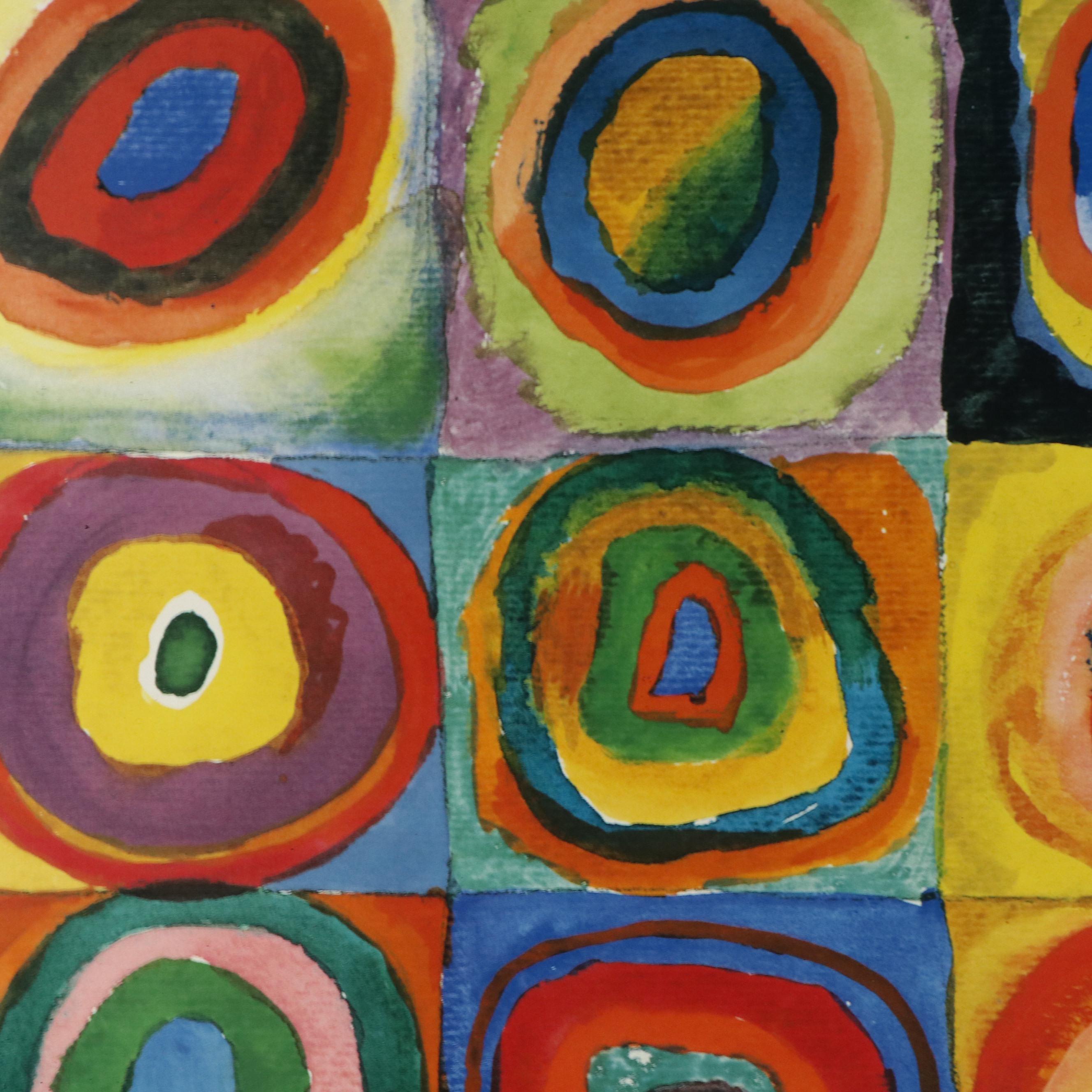 Offset Lithograph Poster After Wassily Kandinsky "Farbstudie..." 1998