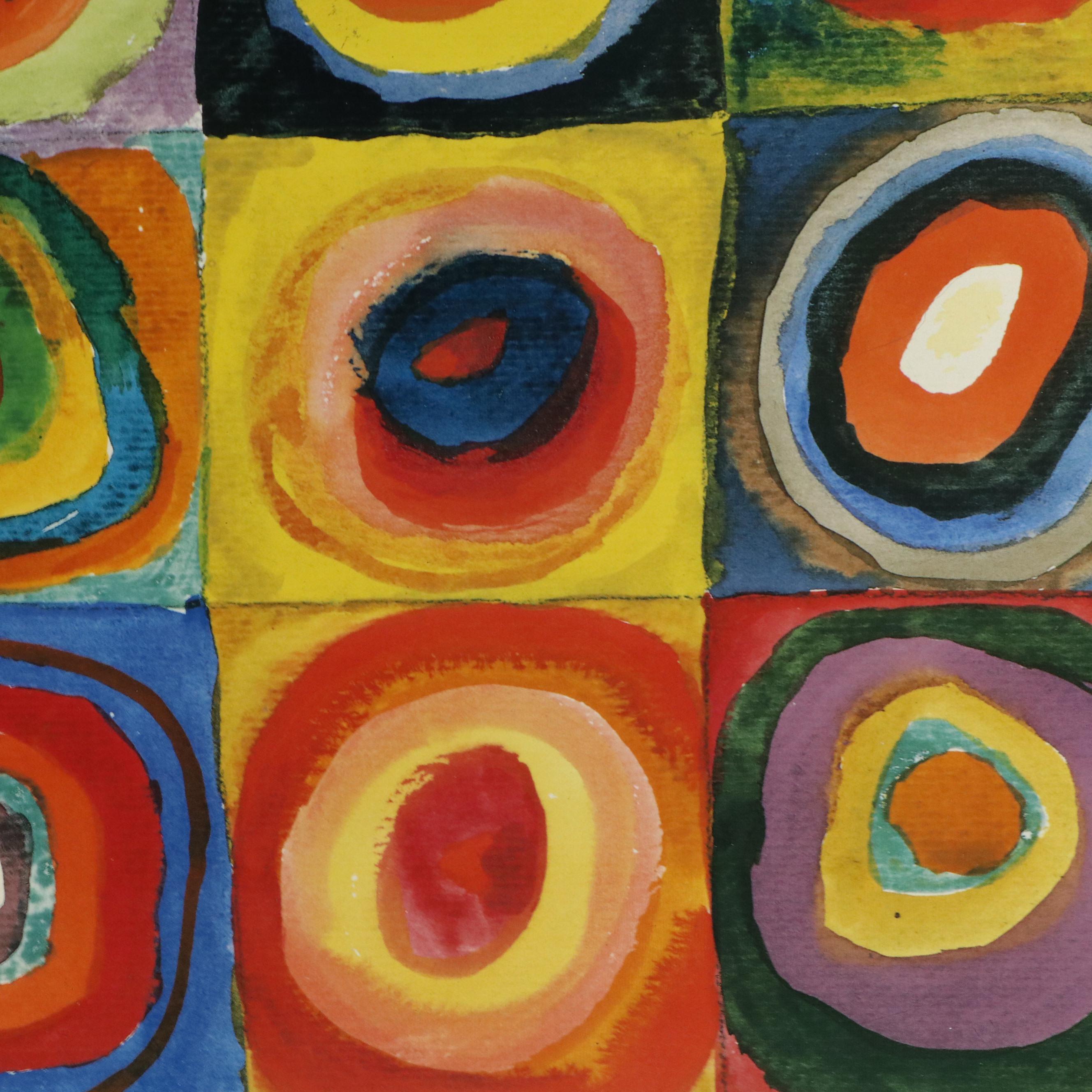 Offset Lithograph Poster After Wassily Kandinsky "Farbstudie..." 1998