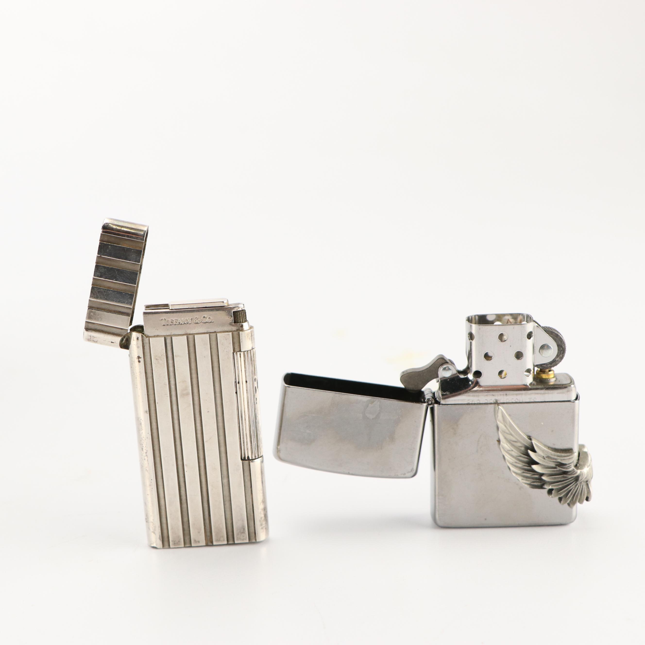 Tiffany & Co. Sterling Lighter, iM Corona Old Boy, Jean Claude & Zippos
