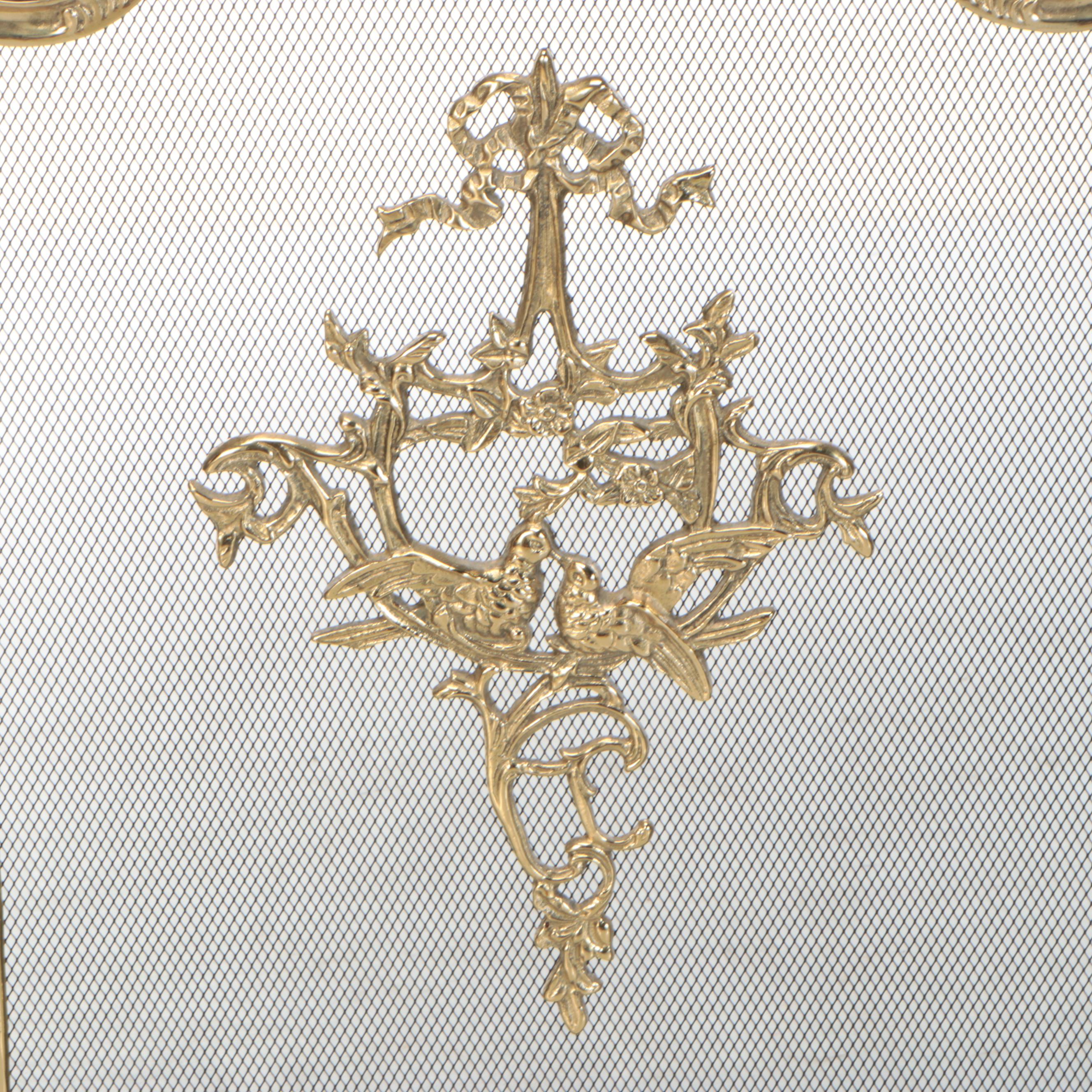 Rococo Style Footed Fireplace Screen